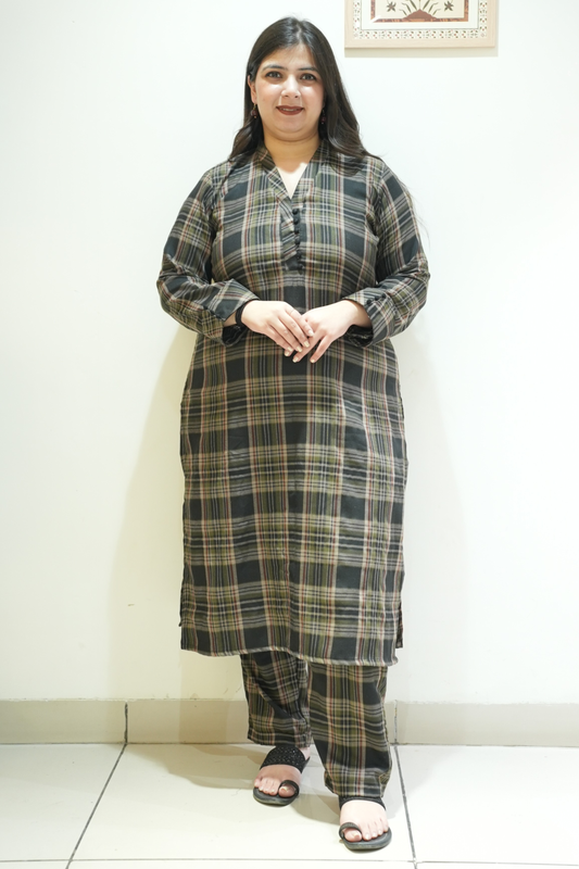 Walnut Ember Woollen Kurta Set