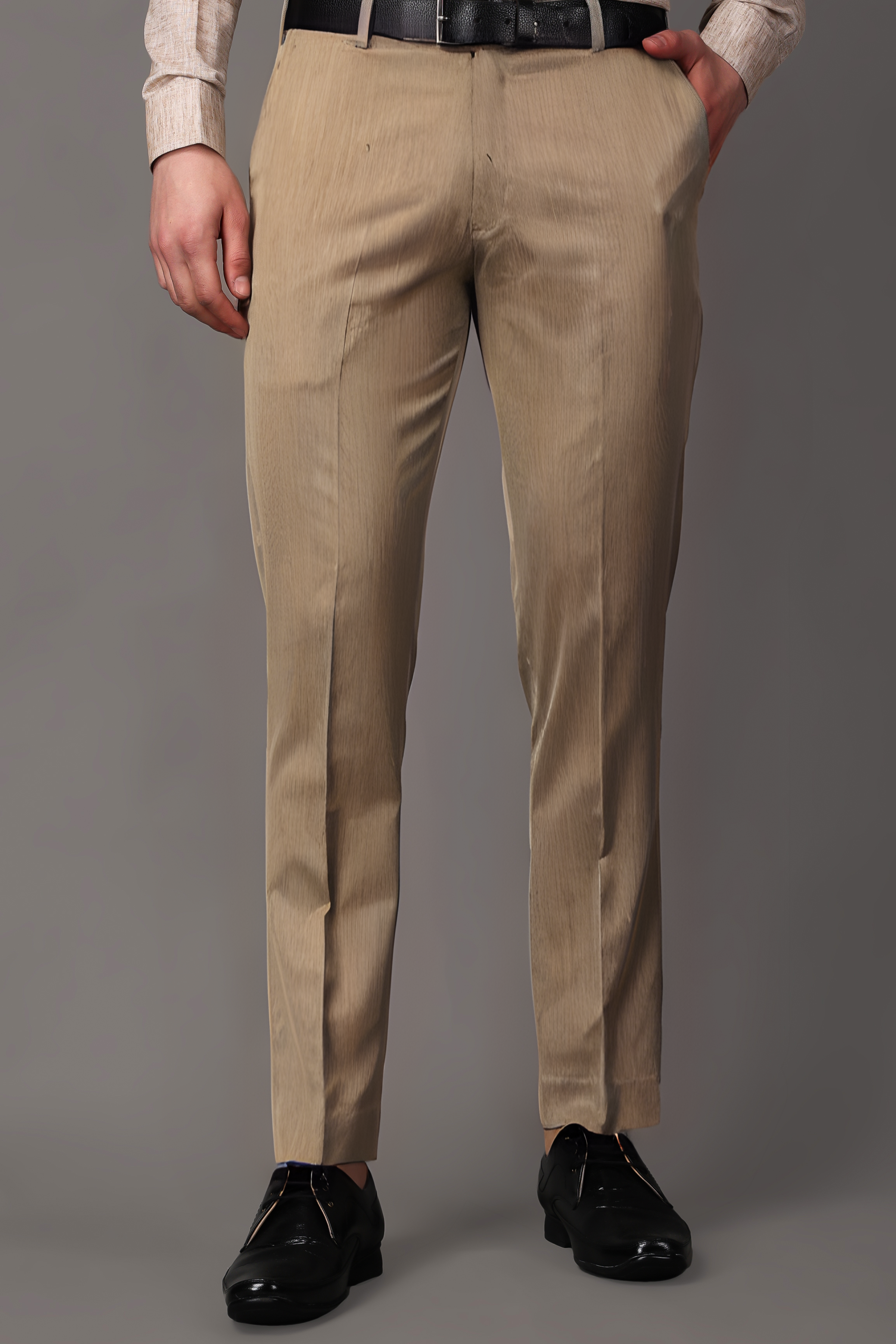 Buy Hangup Men Brown Smart Regular Fit Solid Formal Trousers - Trousers for  Men 9302053 | Myntra