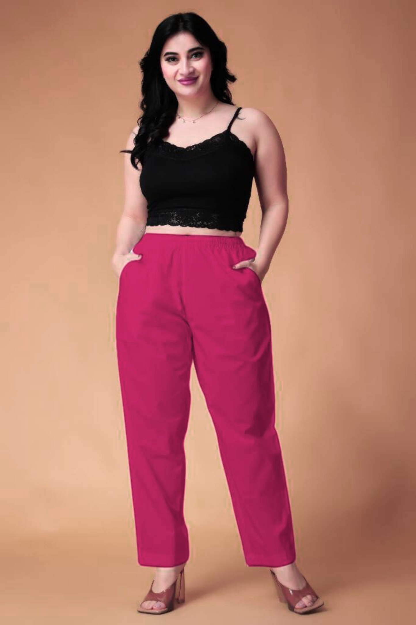 Magenta Cotton Kurti Pant