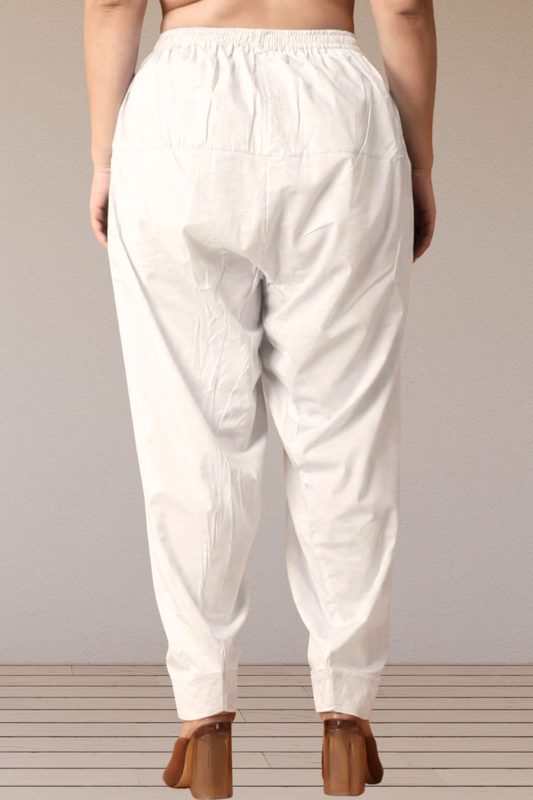 Off White Classic Cotton Salwar With Pocket