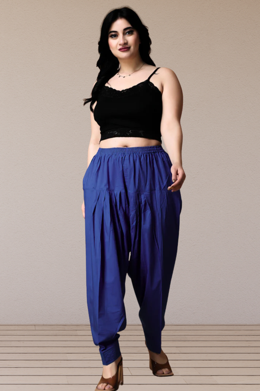 Royal Blue Classic Cotton Salwar With Pocket