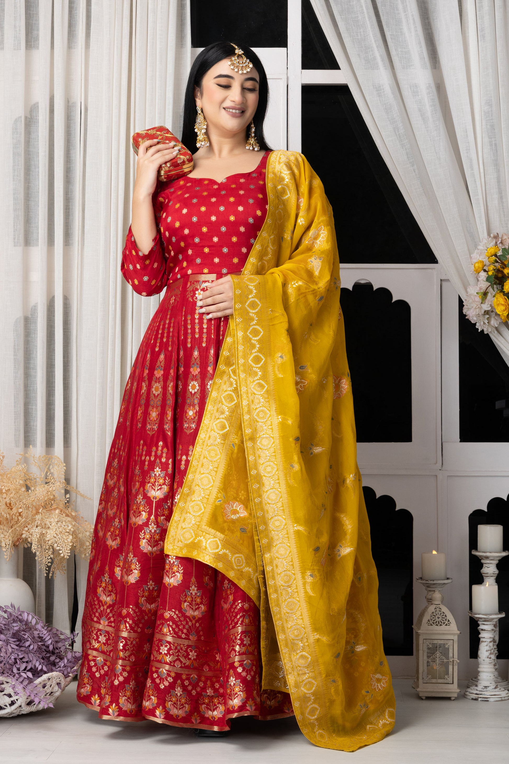 silk dress india Green Luxury Silk Embroidery