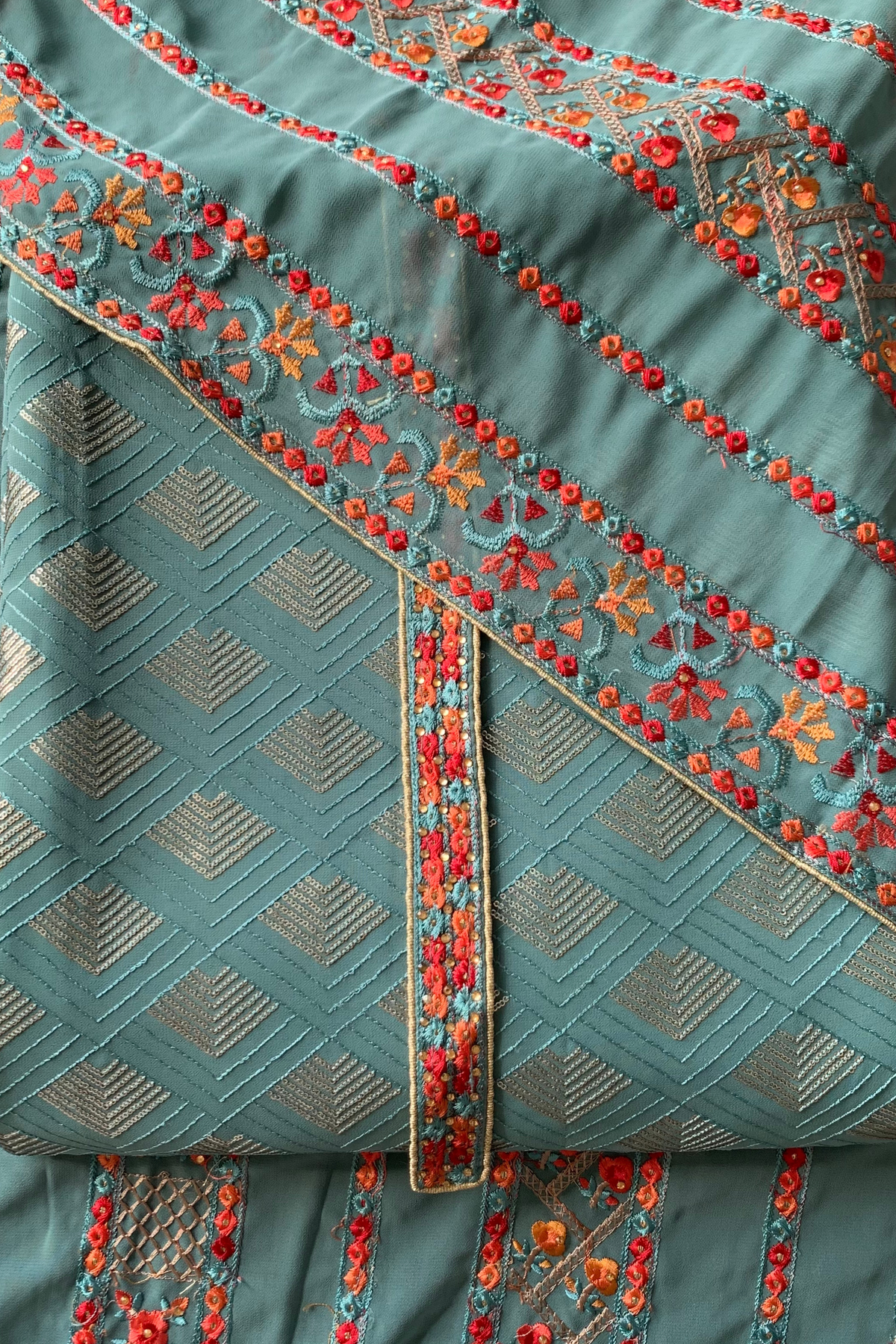 Buy Plus Size ​Dusty Green Fancy Suit At Apella | Sizes XS to 10 XL | India | Free Delivery | Customized