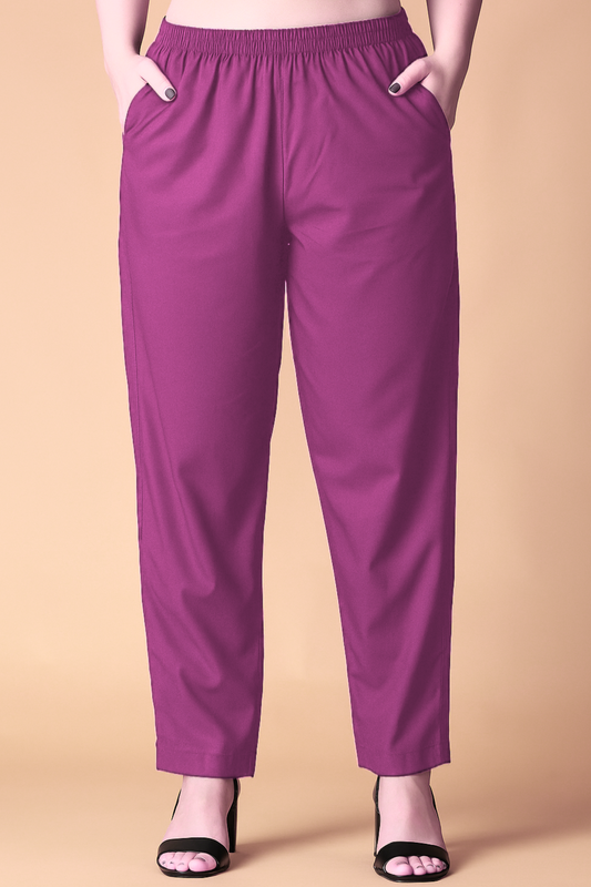 Fuchsia Pink Cotton Kurti Pant