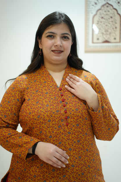 Autumn Marigold Woollen Kurta Set