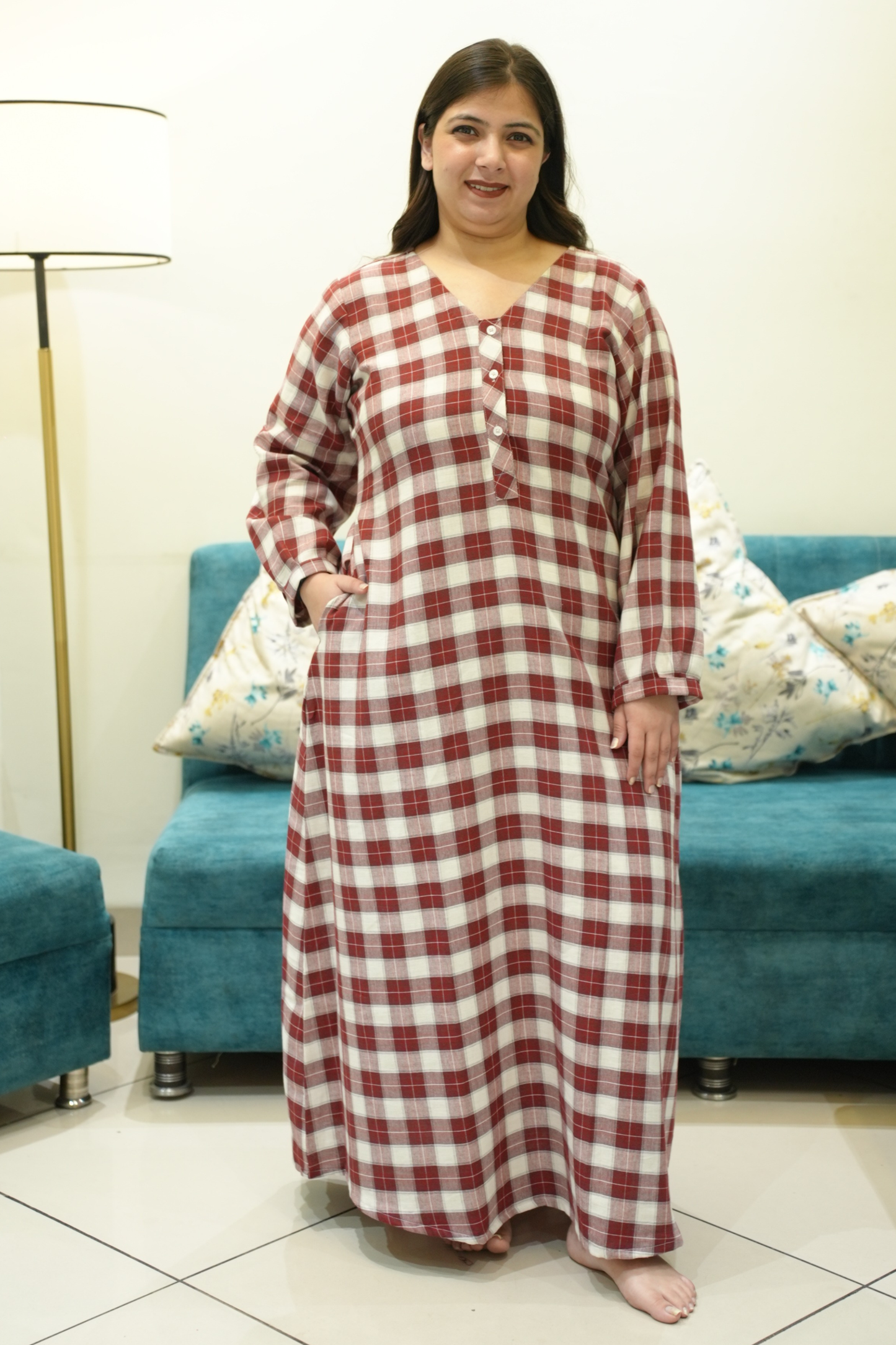 Rust Whisper Woollen Night Gown