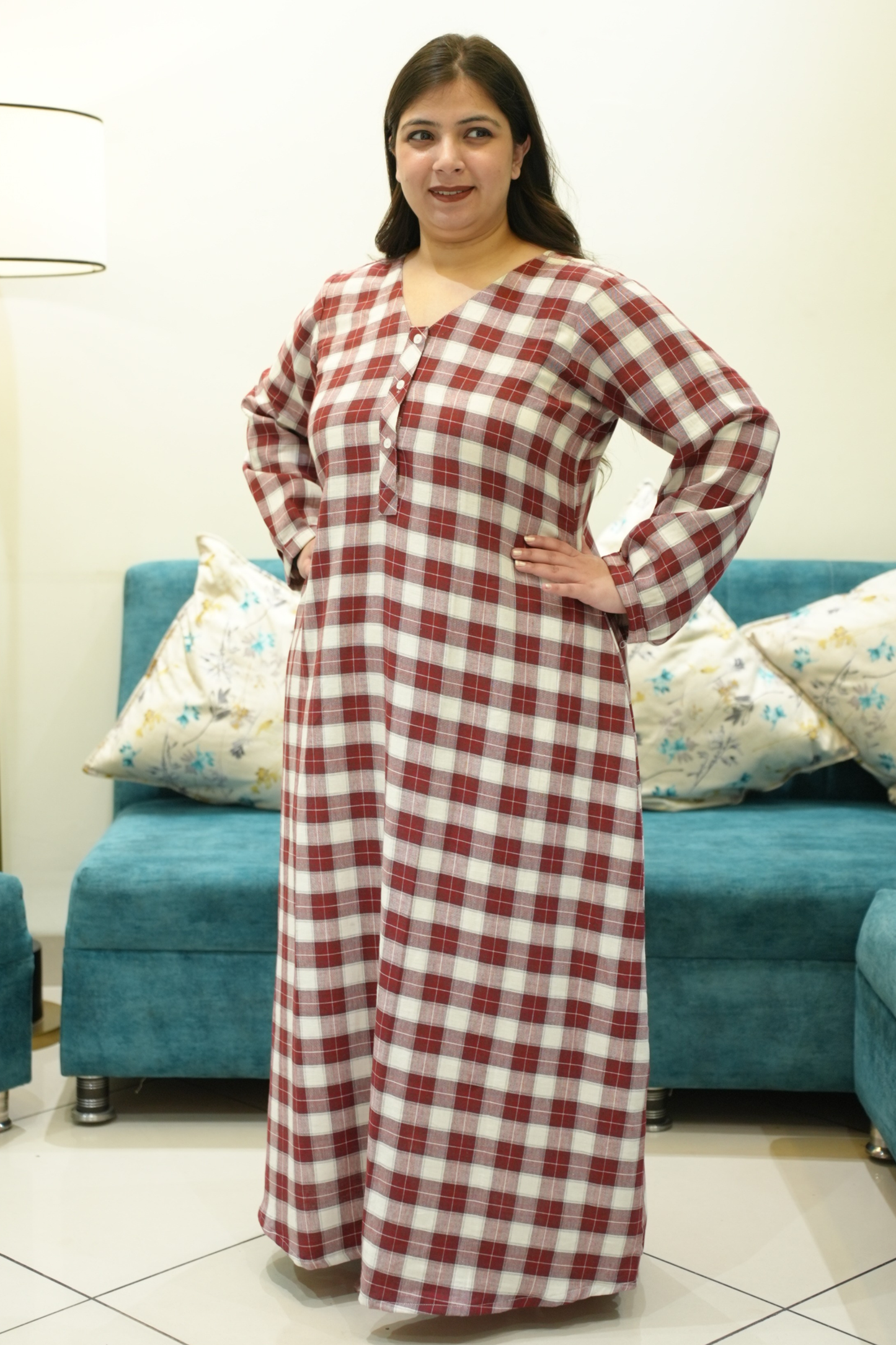 Rust Whisper Woollen Night Gown