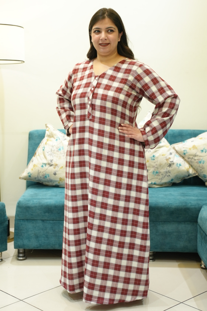 Rust Whisper Woollen Night Gown