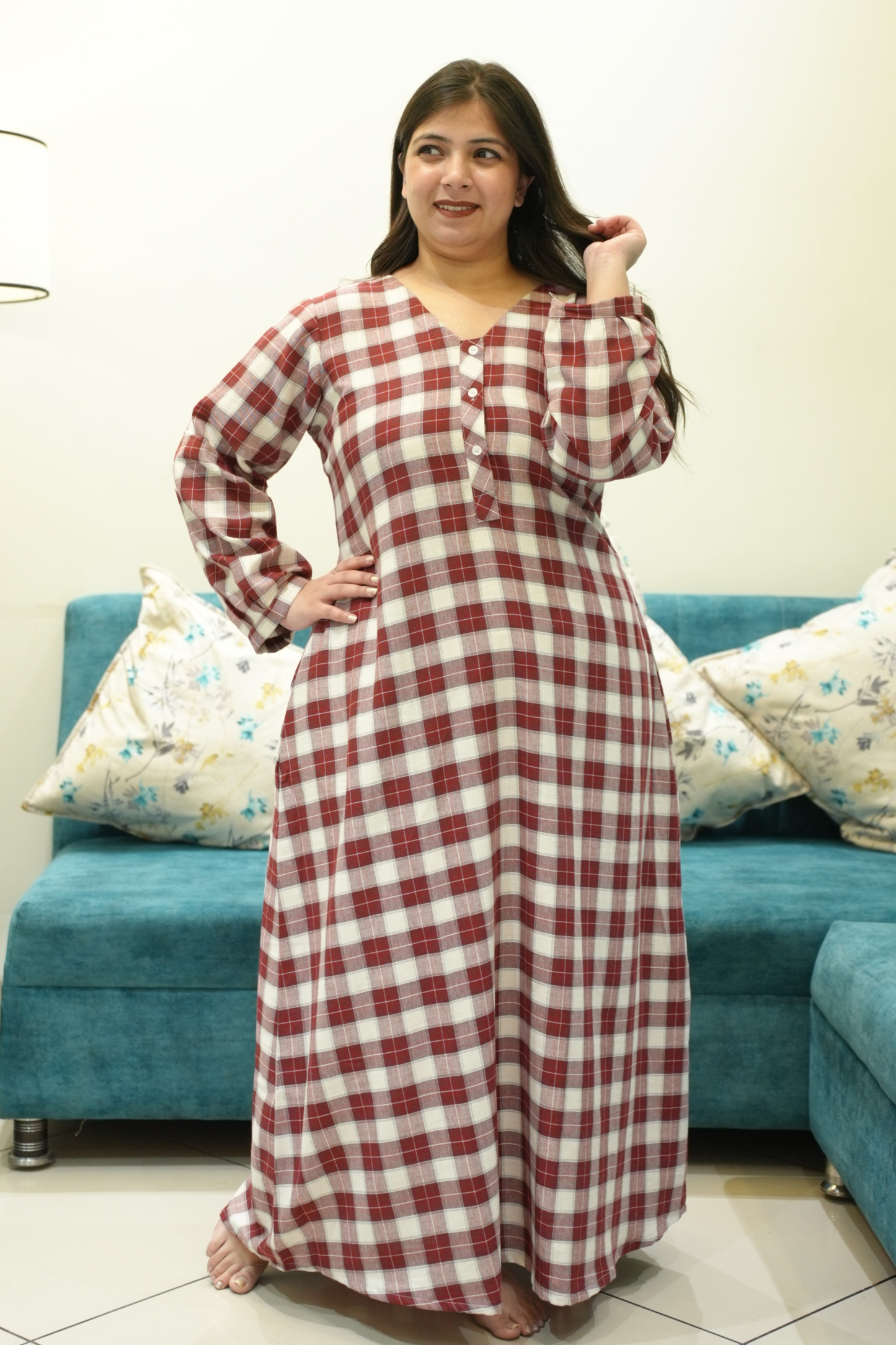 Rust Whisper Woollen Night Gown
