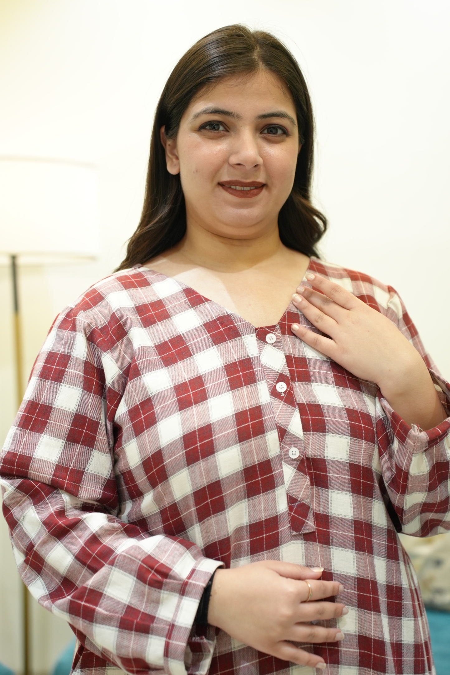 Rust Whisper Woollen Night Gown