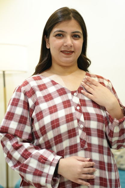 Rust Whisper Woollen Night Gown