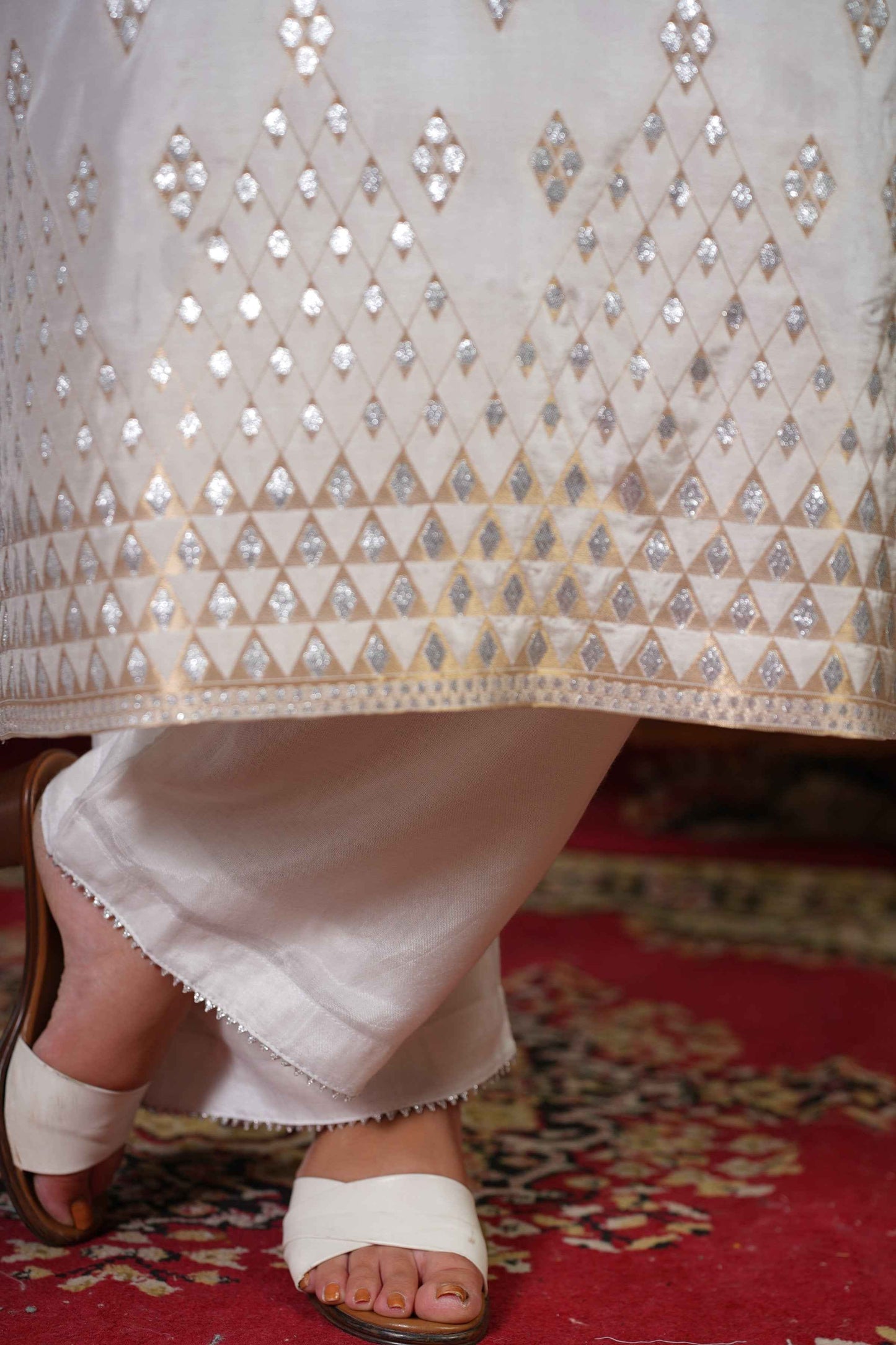 Aabha Jacquard Woven Silk Suit