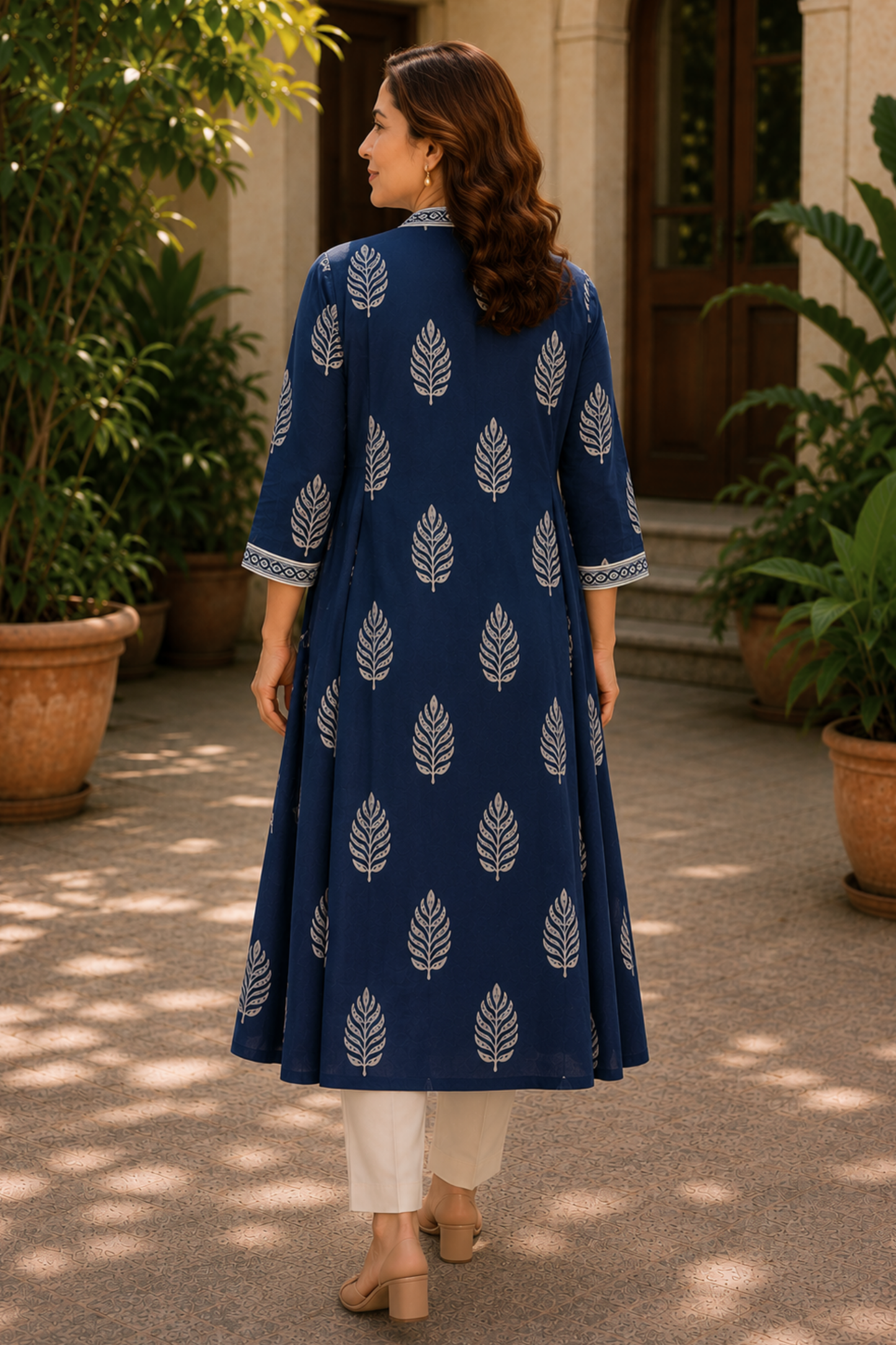 Aanya Neel A-line Cotton Kali Kurta