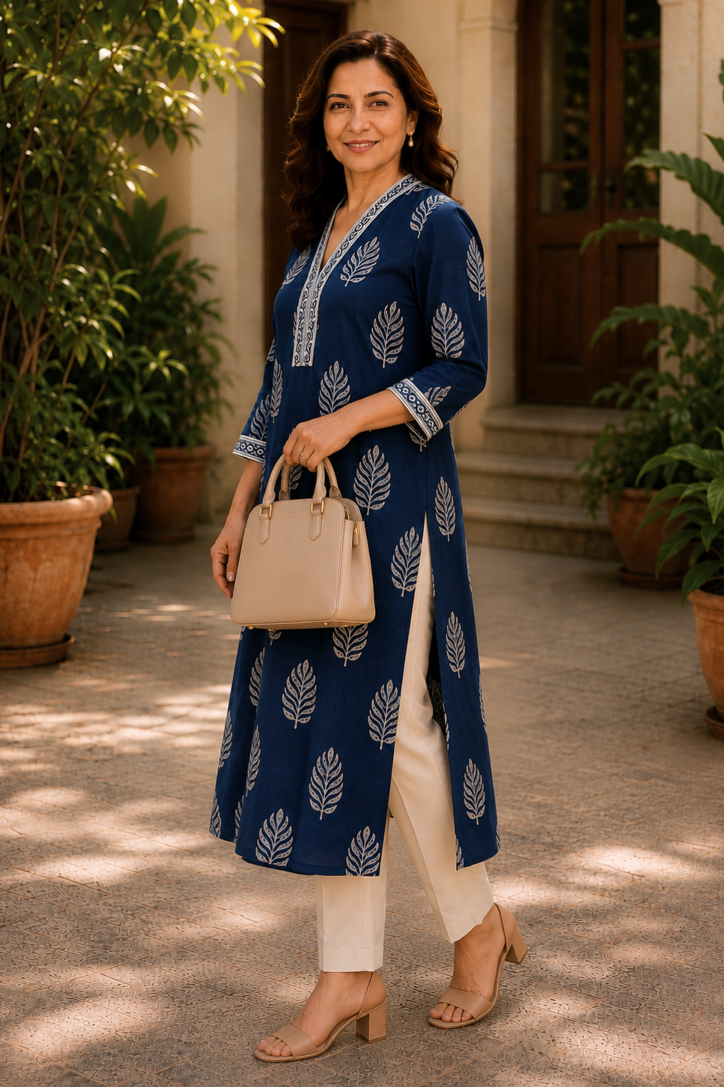 Aanya Neel A-line Cotton Kali Kurta