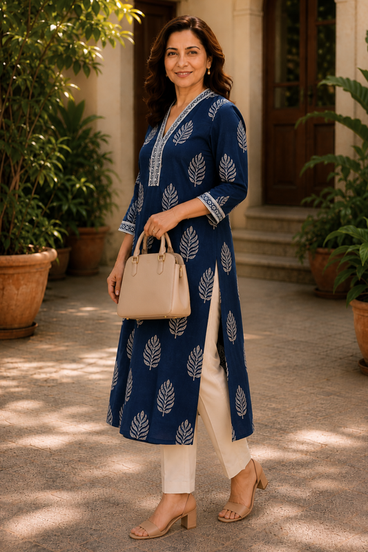 Aanya Neel A-line Cotton Kali Kurta
