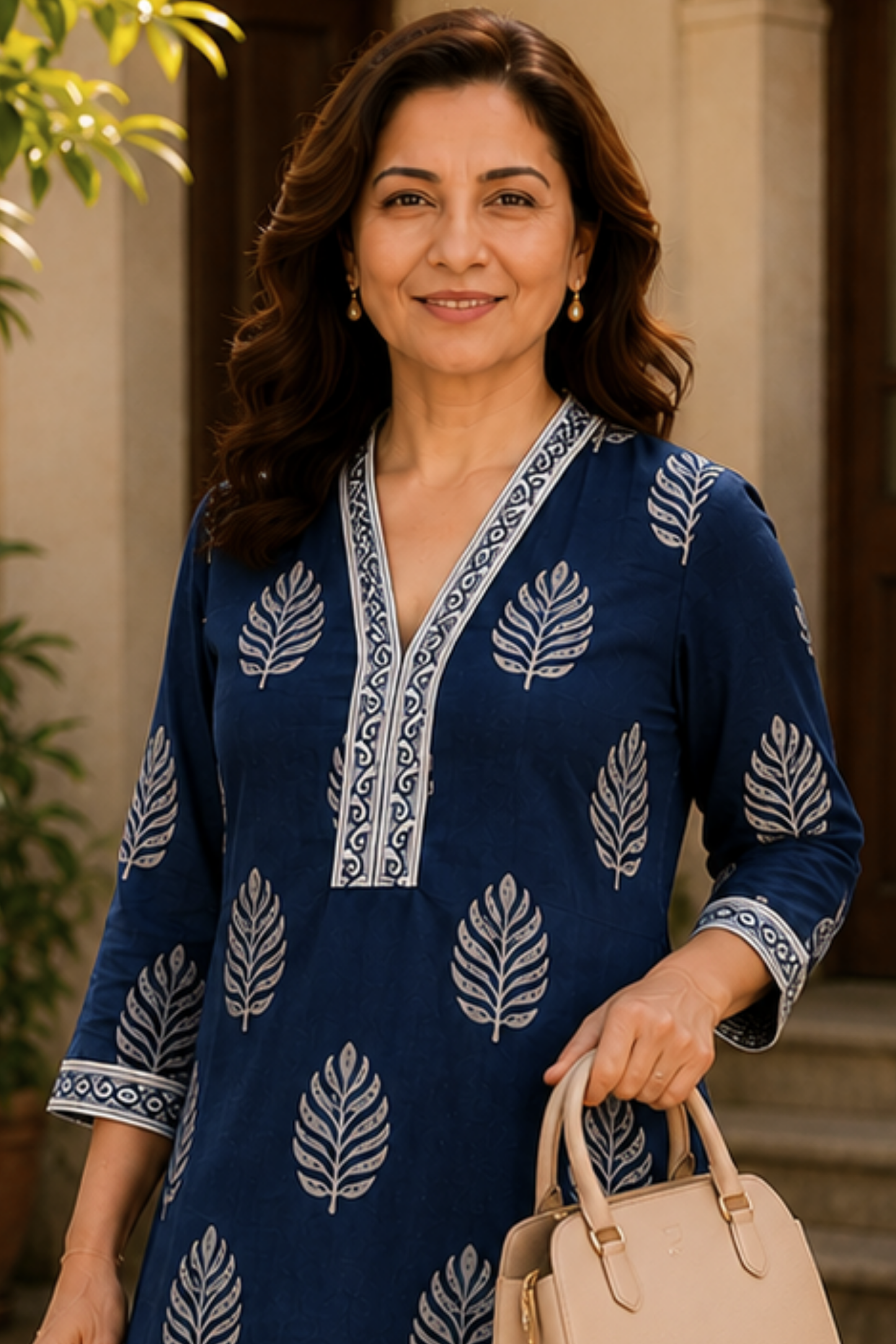 Aanya Neel A-line Cotton Kali Kurta