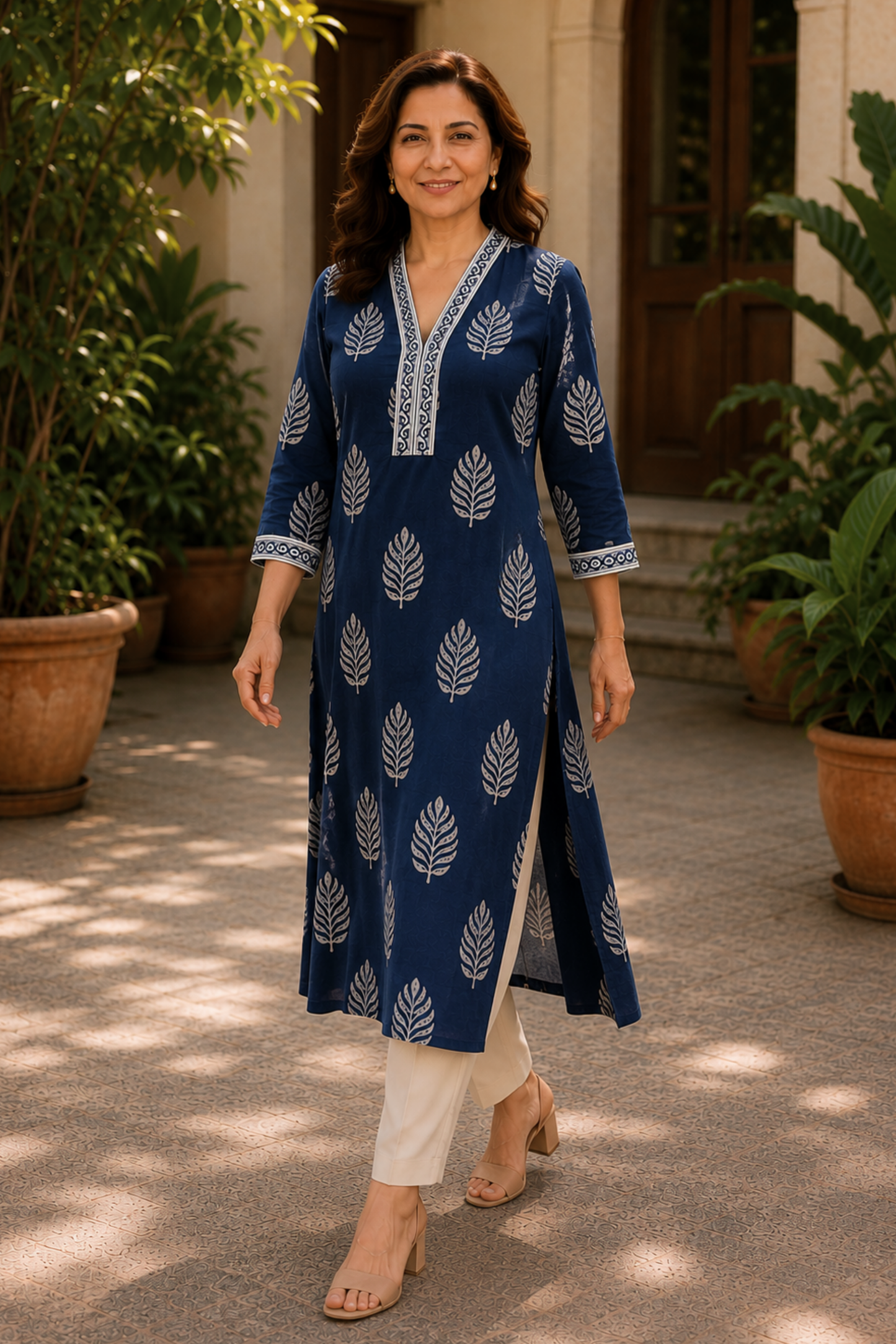 Aanya Neel A-line Cotton Kali Kurta