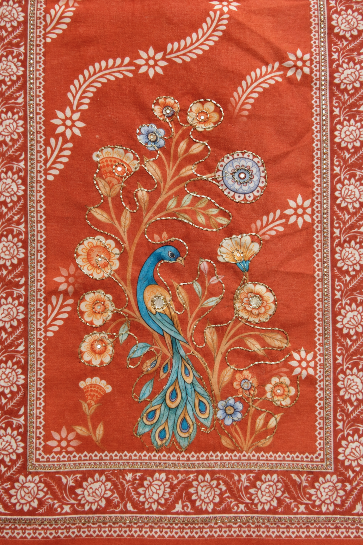 Jalebi Caramel Fancy Suit With Aari Work