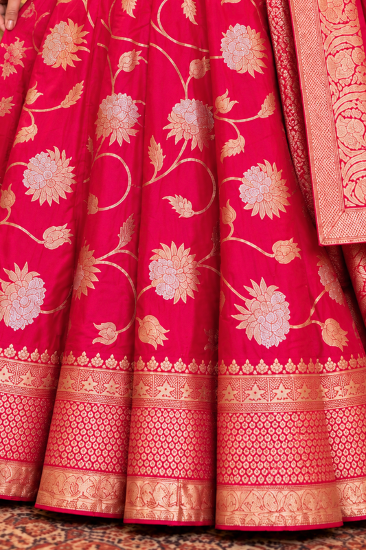 Aishani Jacquard Silk Anarkali Dress
