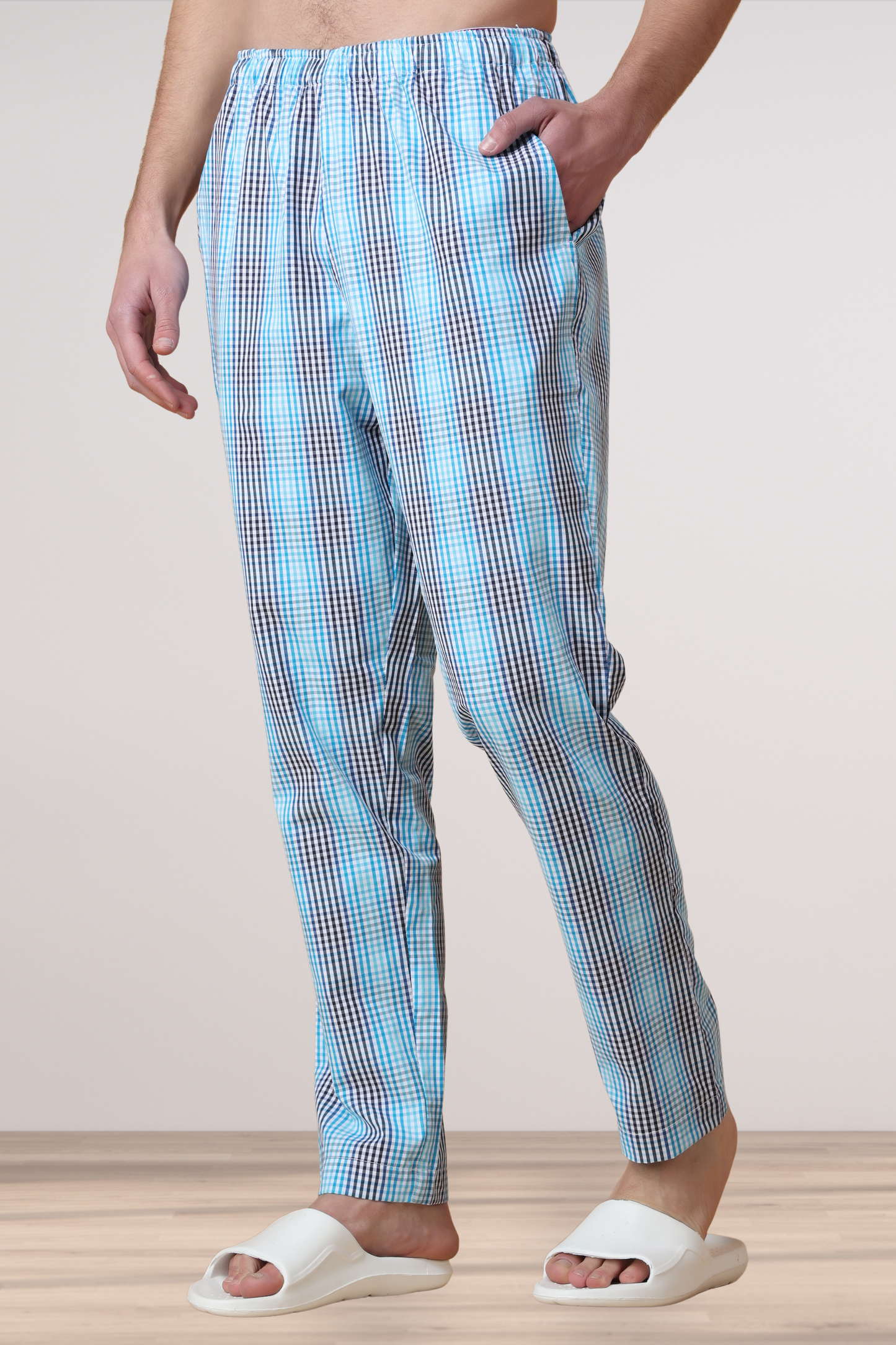 All The Blues Checked Pajama