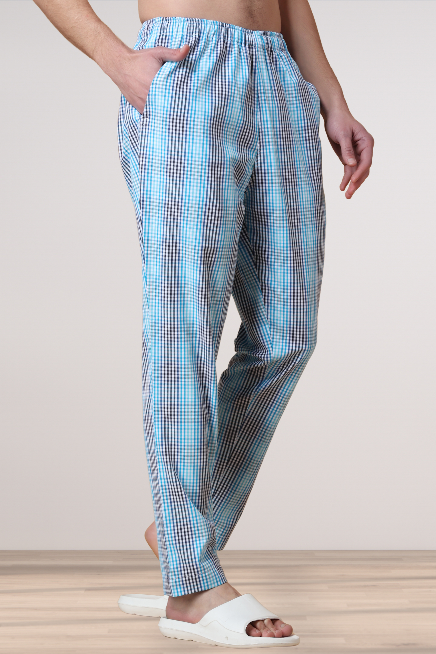 All The Blues Checked Pajama