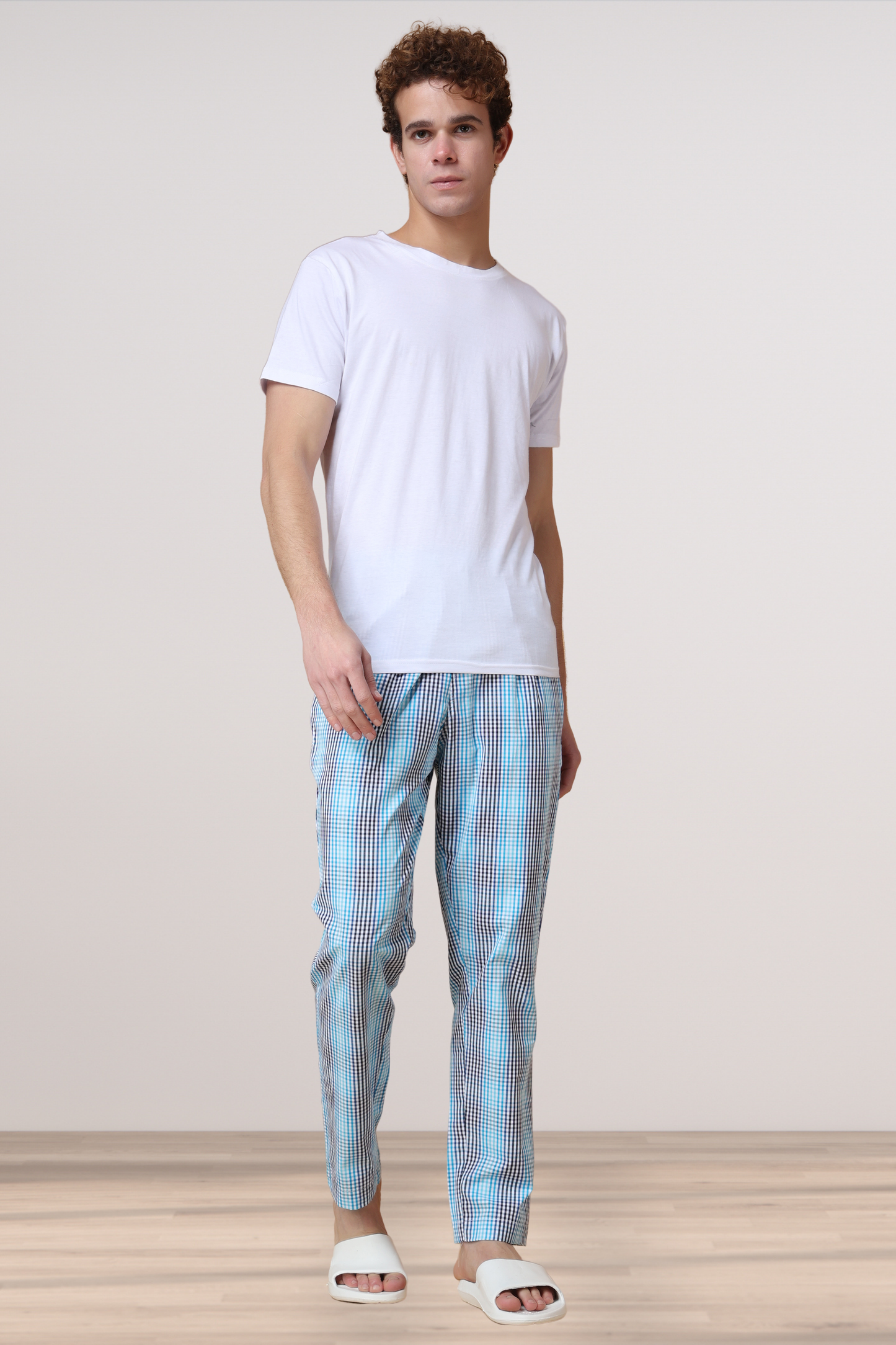 All The Blues Checked Pajama