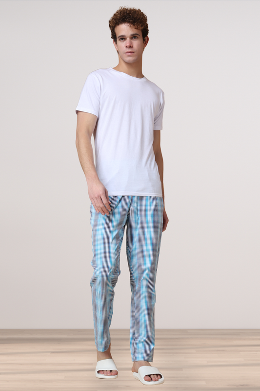 All The Blues Checked Pajama