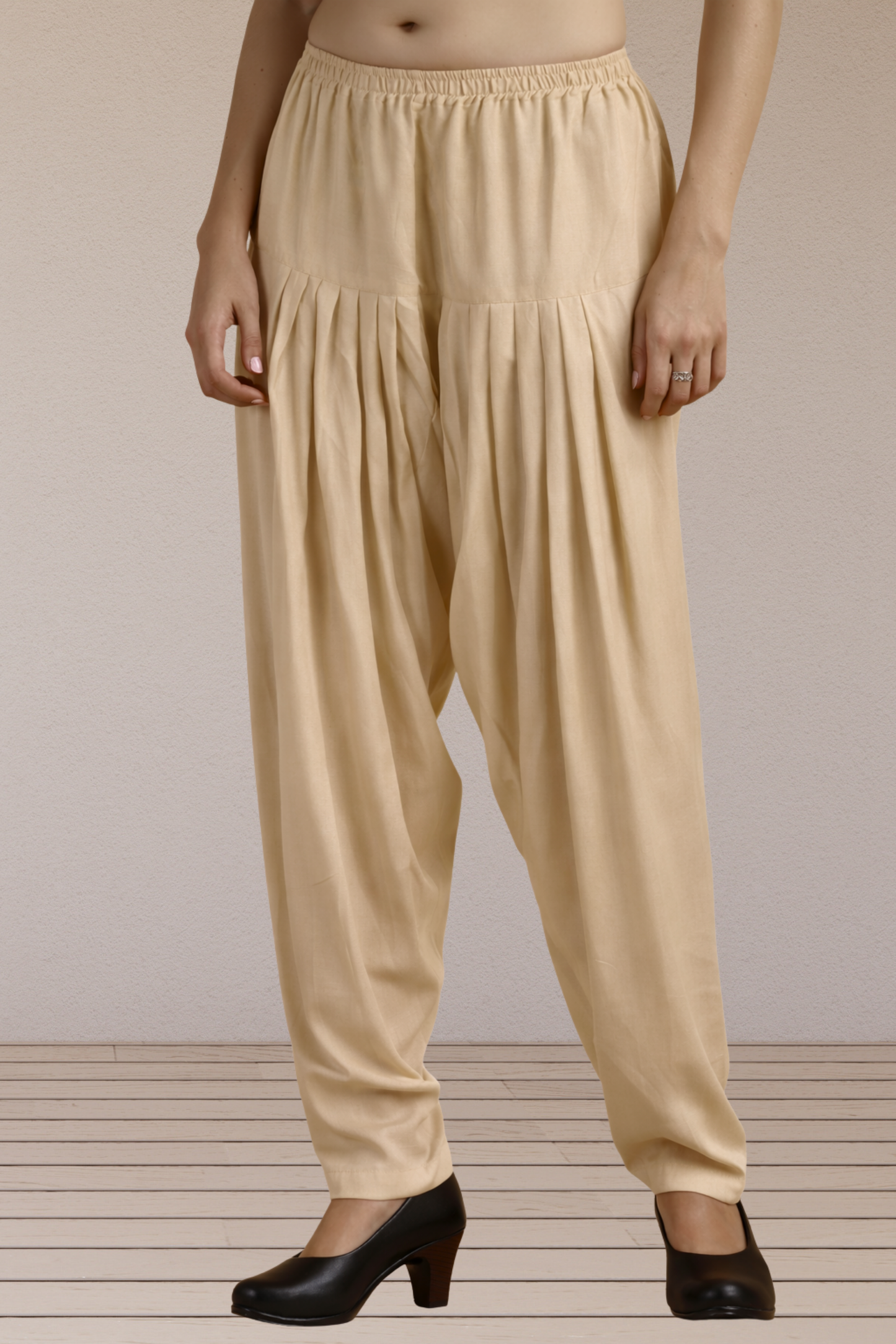 Almond Beige Easy Fit Rayon Salwar