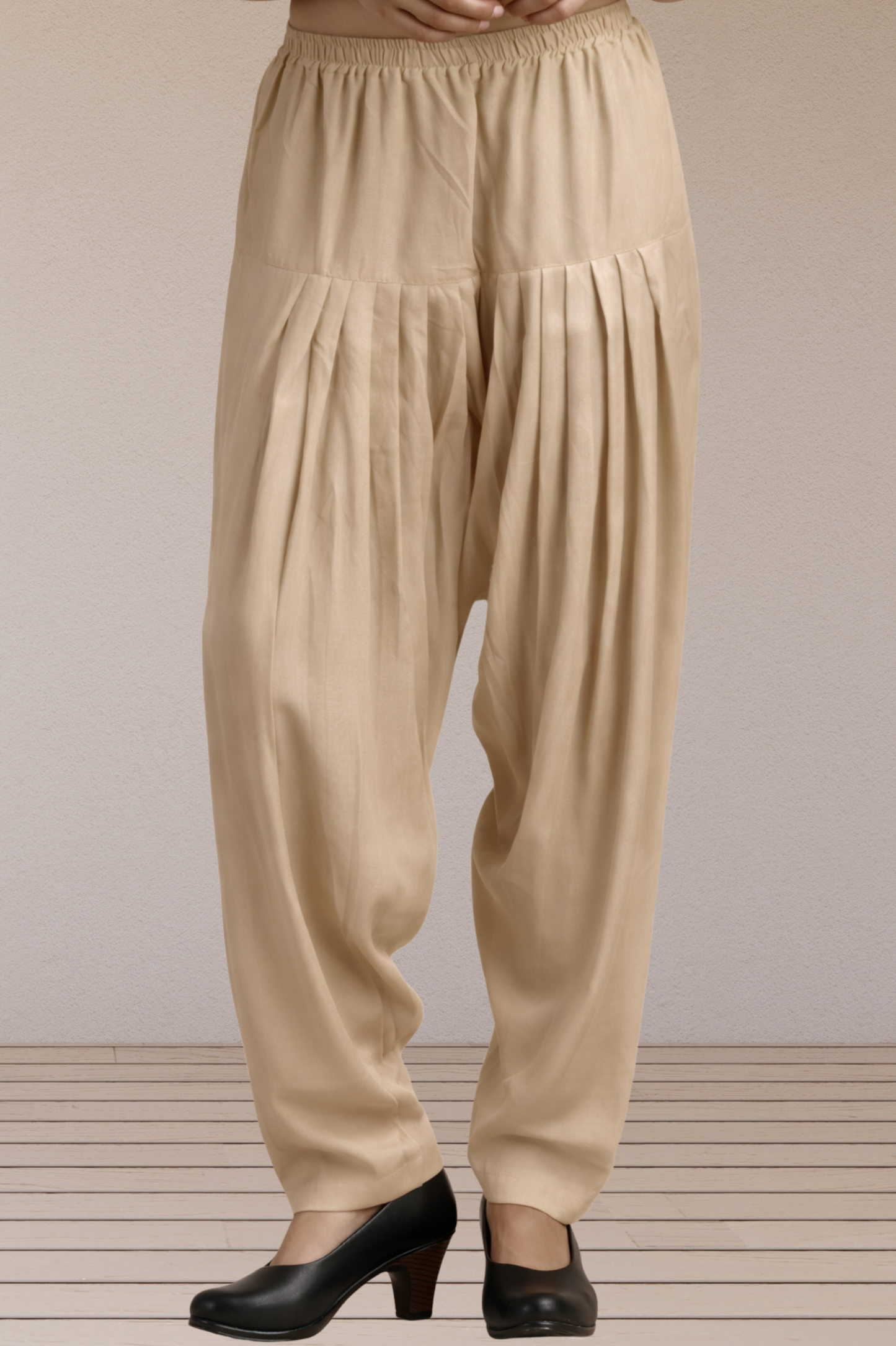 Almond Beige Easy Fit Rayon Salwar