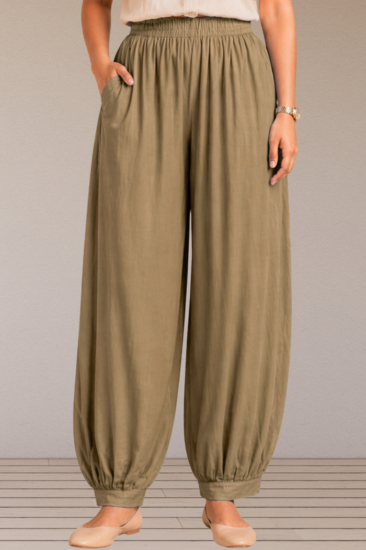 Almond Beige Rayon Afghani Pants