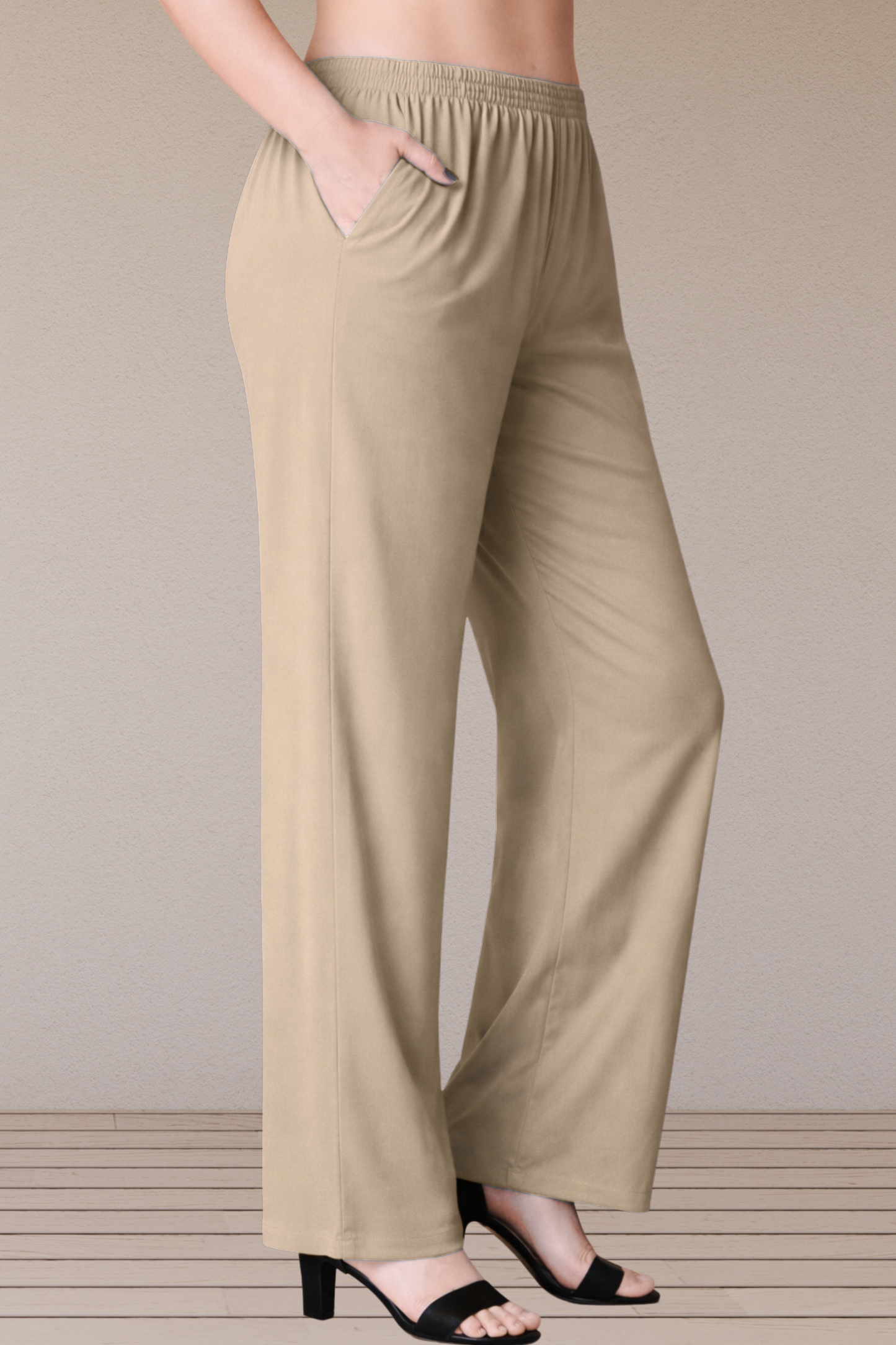 Almond Beige Rayon Kurti Pant
