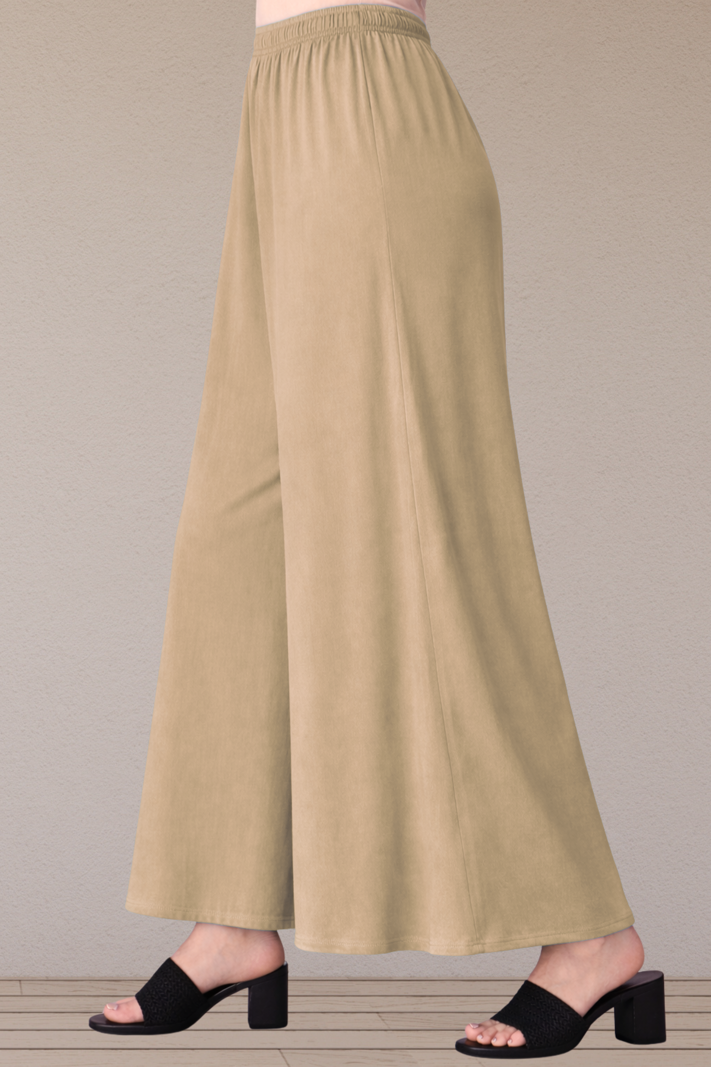 Almond Beige Rayon Skirt Palazzo