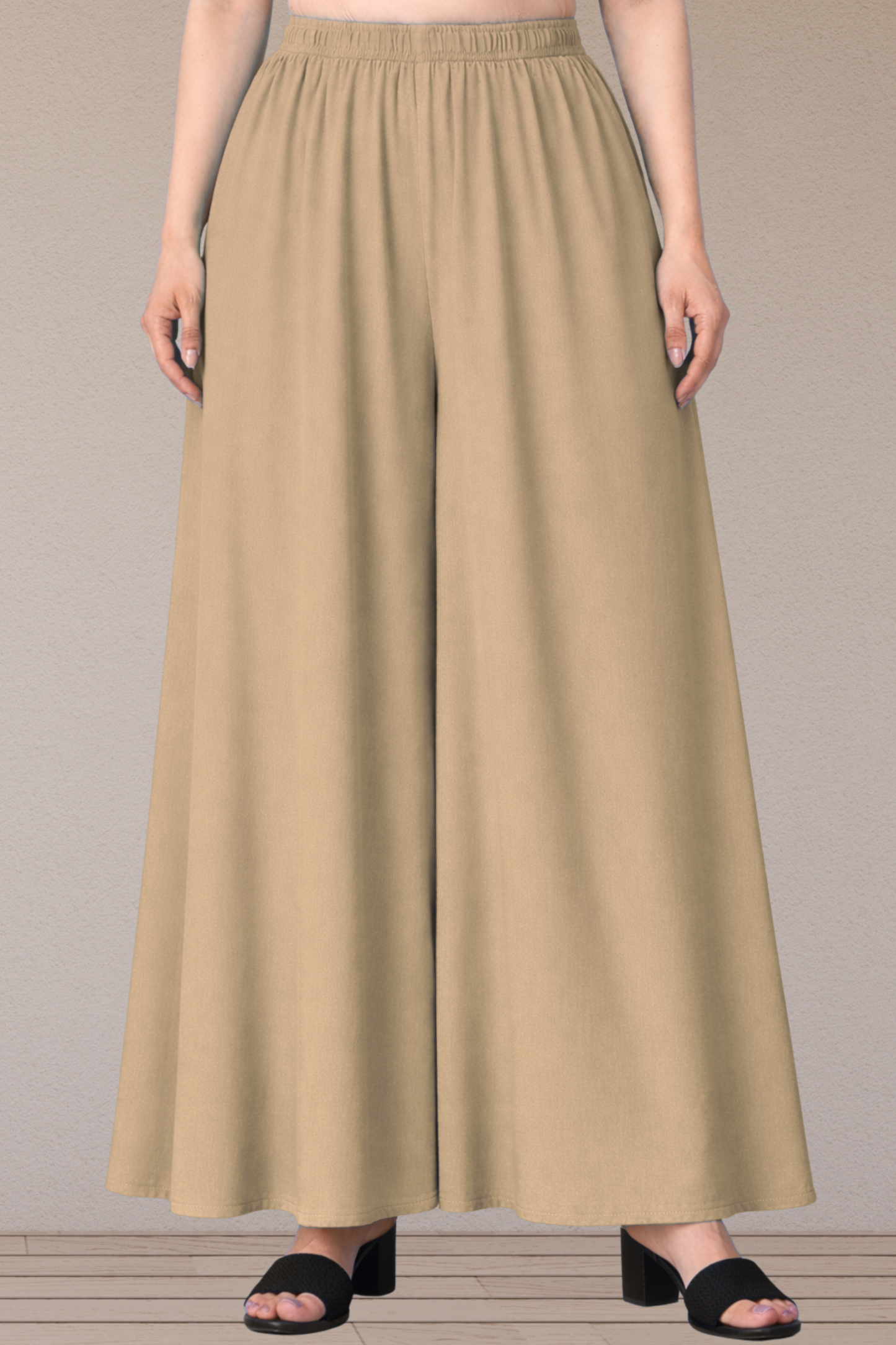 Almond Beige Rayon Skirt Palazzo