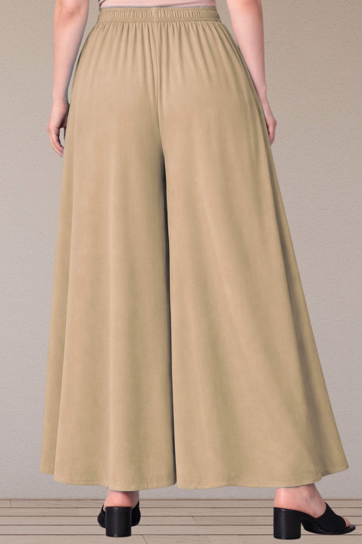Almond Beige Rayon Skirt Palazzo