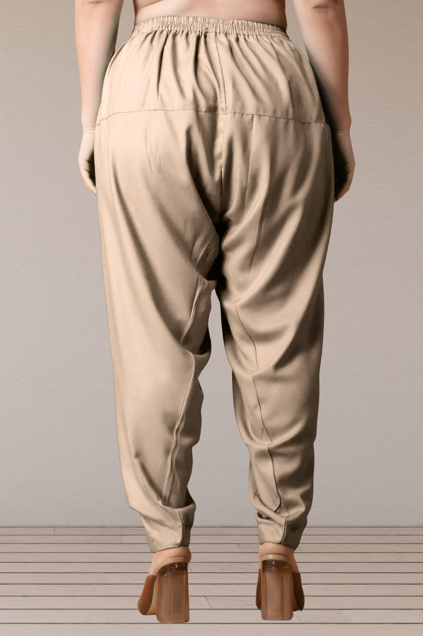 Almond Beige Straight Rayon Salwar Pants