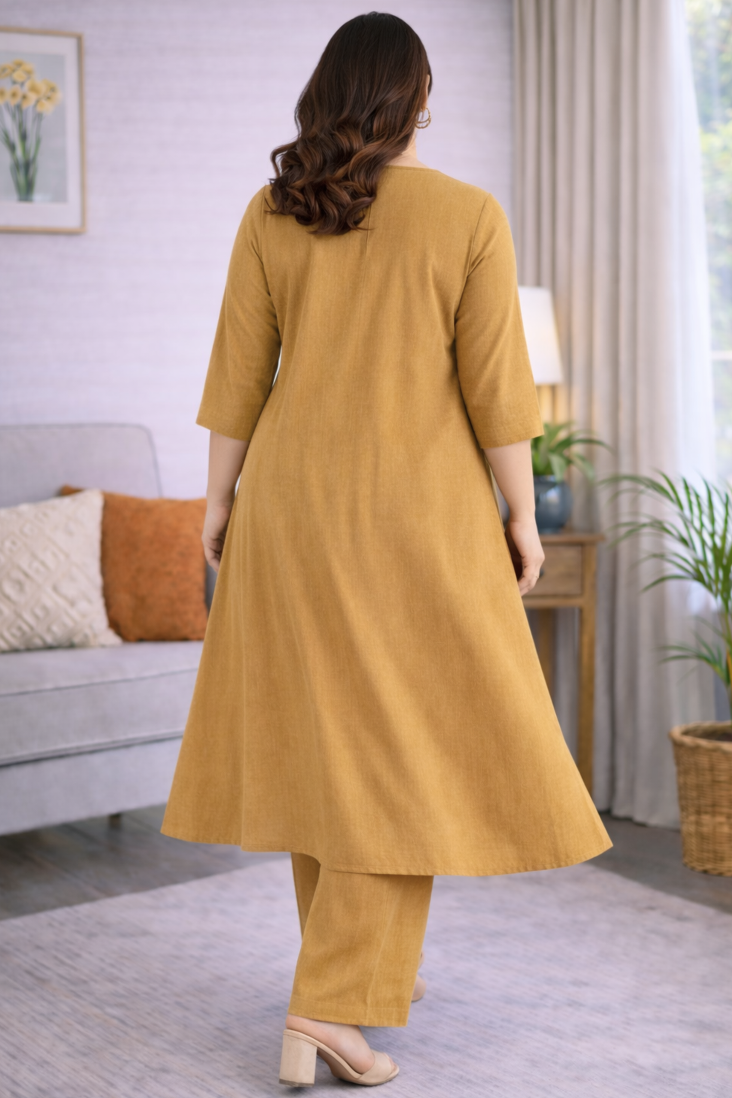 Amber Aura A-line Kurta With Flared Pants
