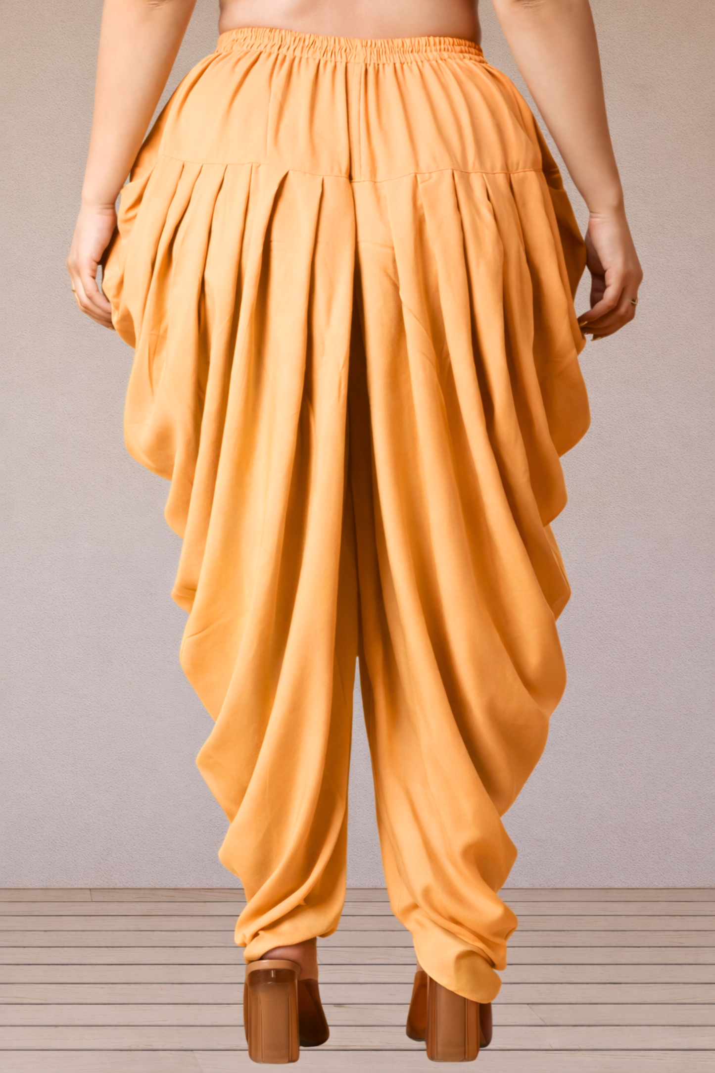 Apricot Belted Dhoti Salwar