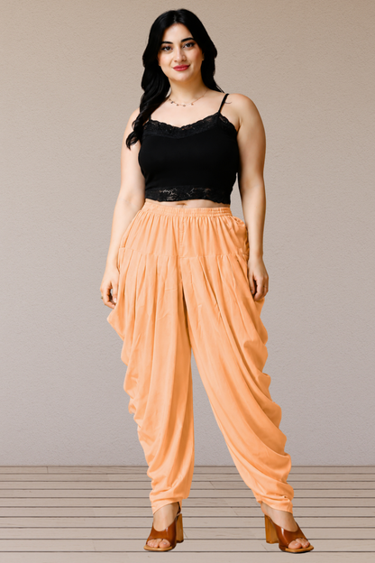 Apricot Belted Dhoti Salwar