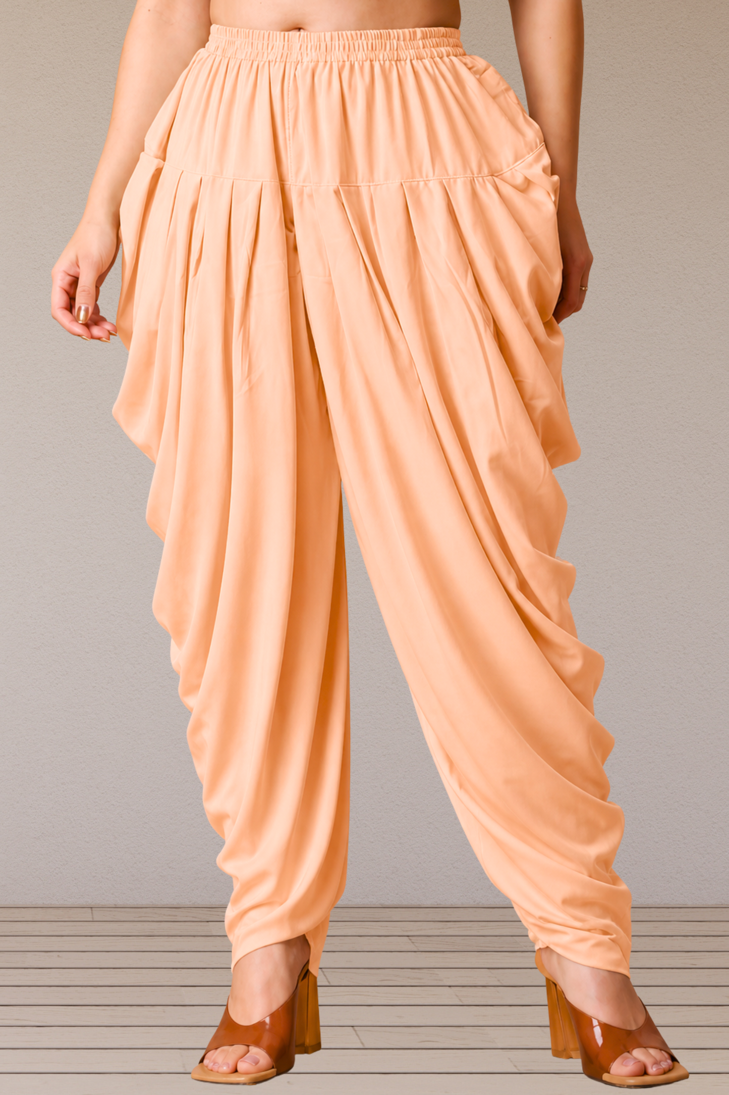 Apricot Belted Dhoti Salwar