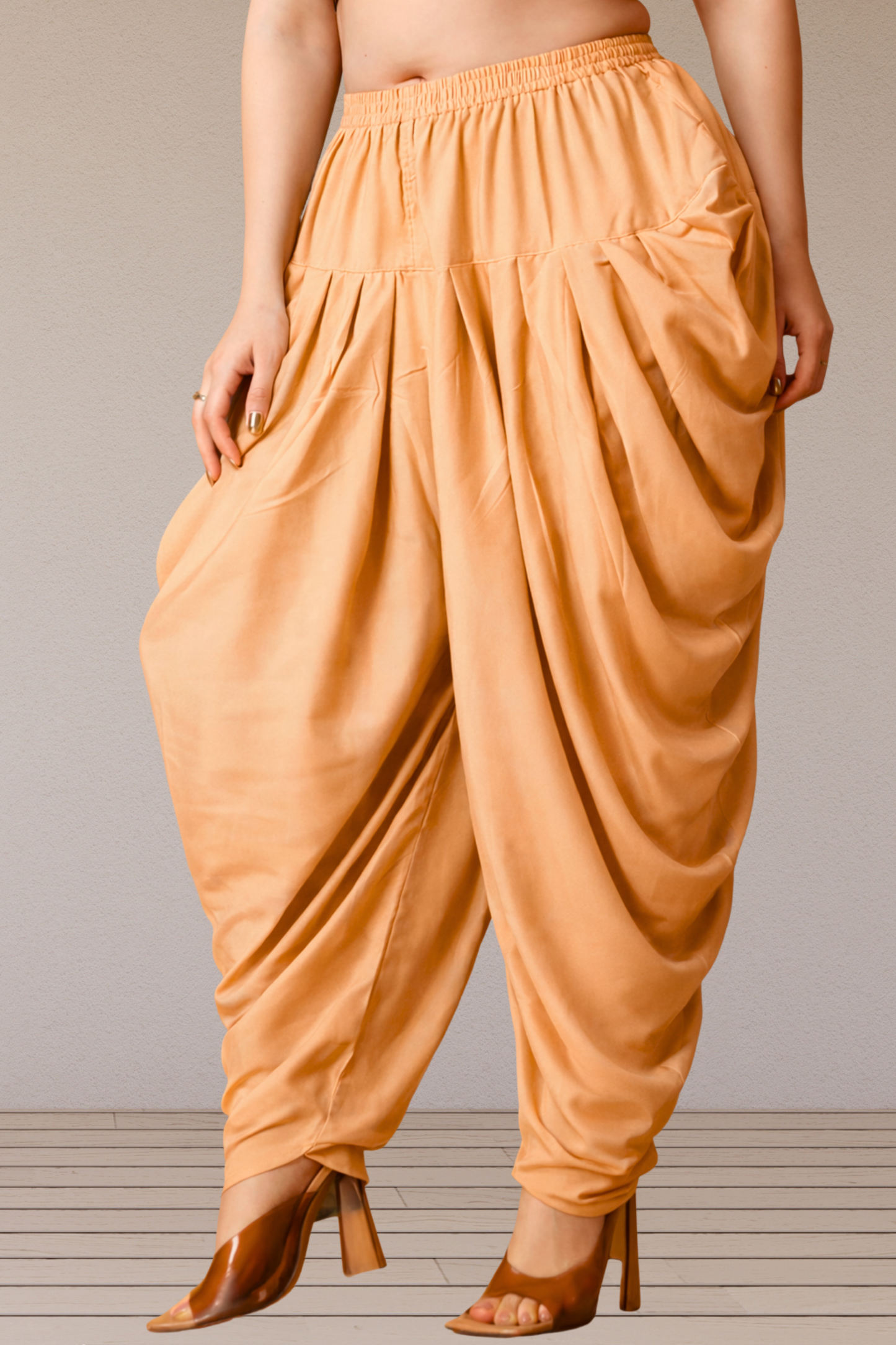 Apricot Belted Dhoti Salwar