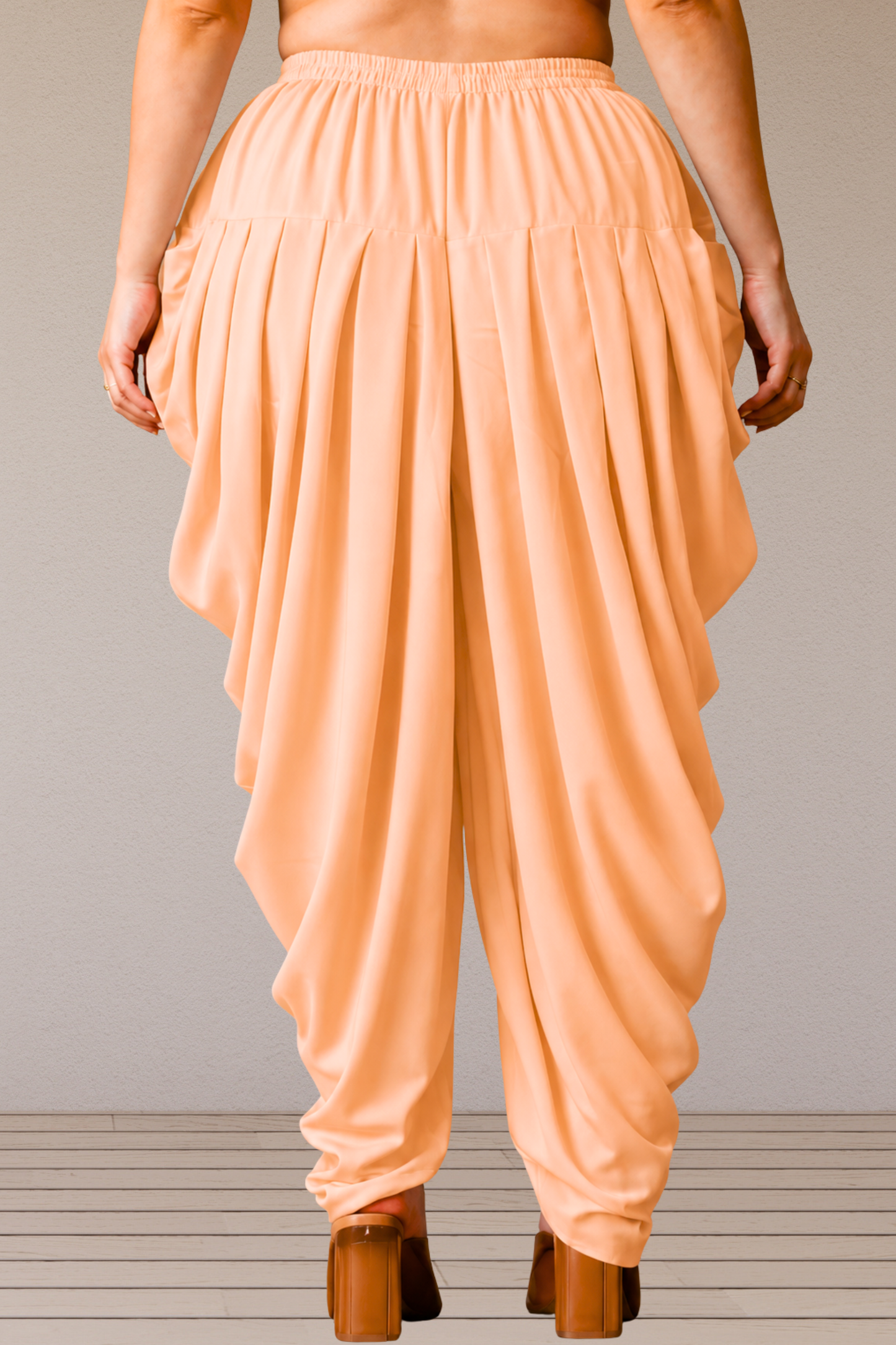 Apricot Belted Dhoti Salwar