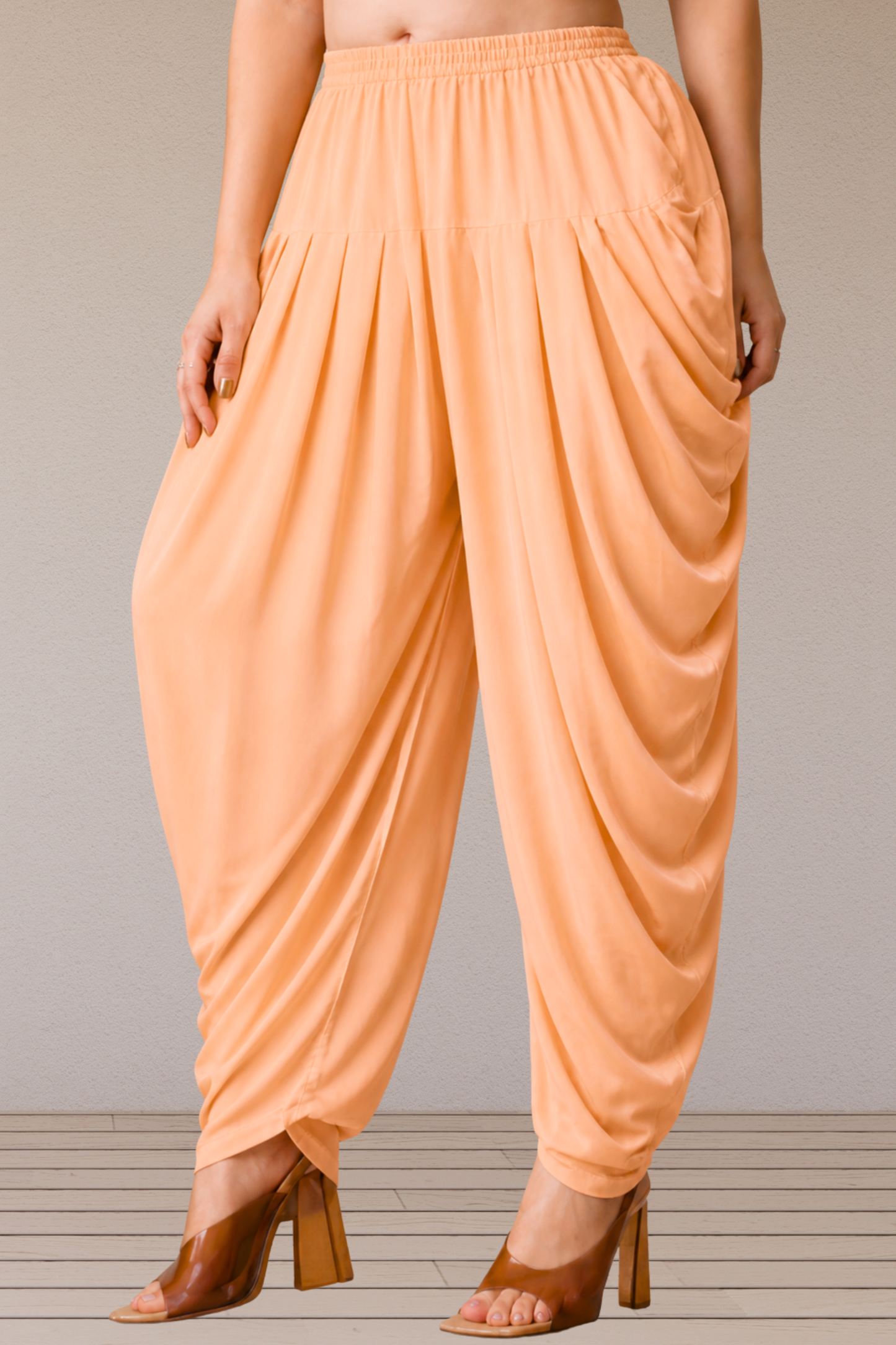 Apricot Belted Dhoti Salwar