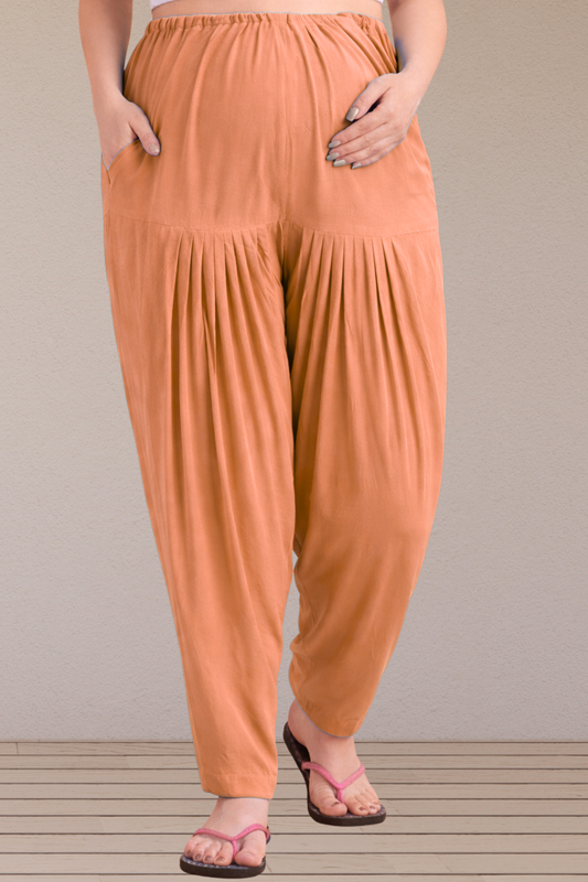 Apricot Easy Fit Rayon Maternity Salwar