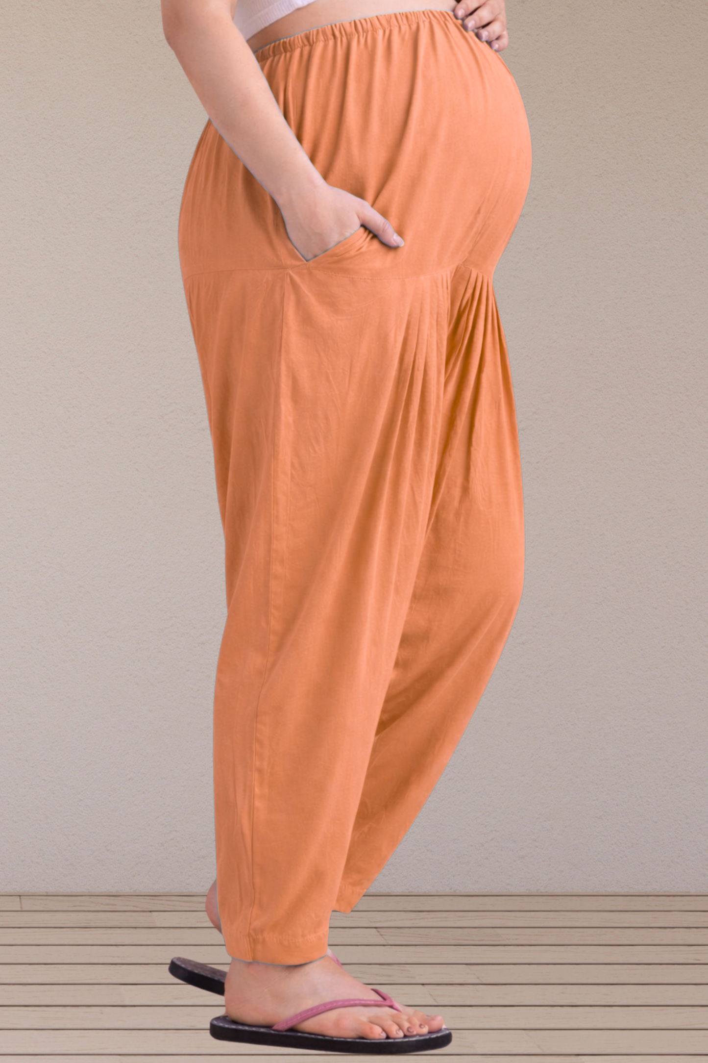 Apricot Easy Fit Rayon Maternity Salwar