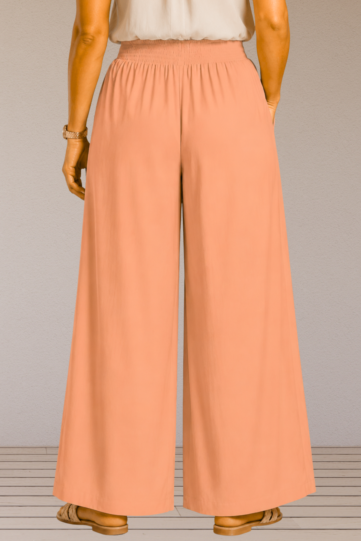 Apricot Flared  Palazzo Pant