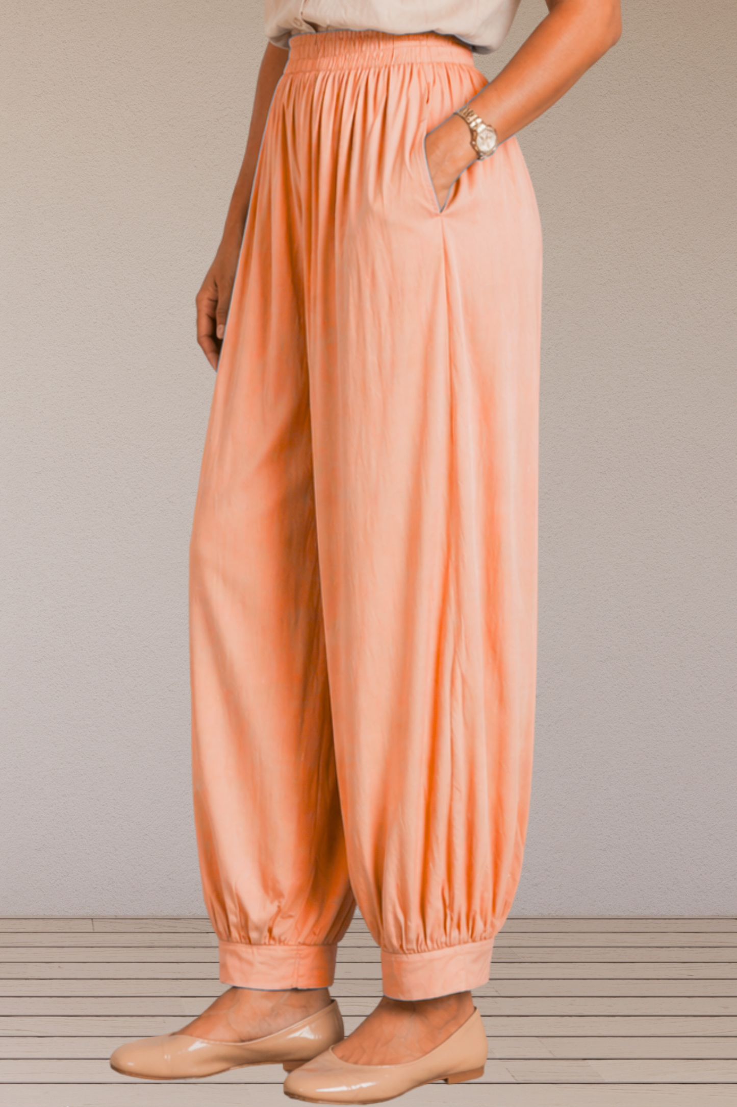 Apricot Rayon Afghani Pants