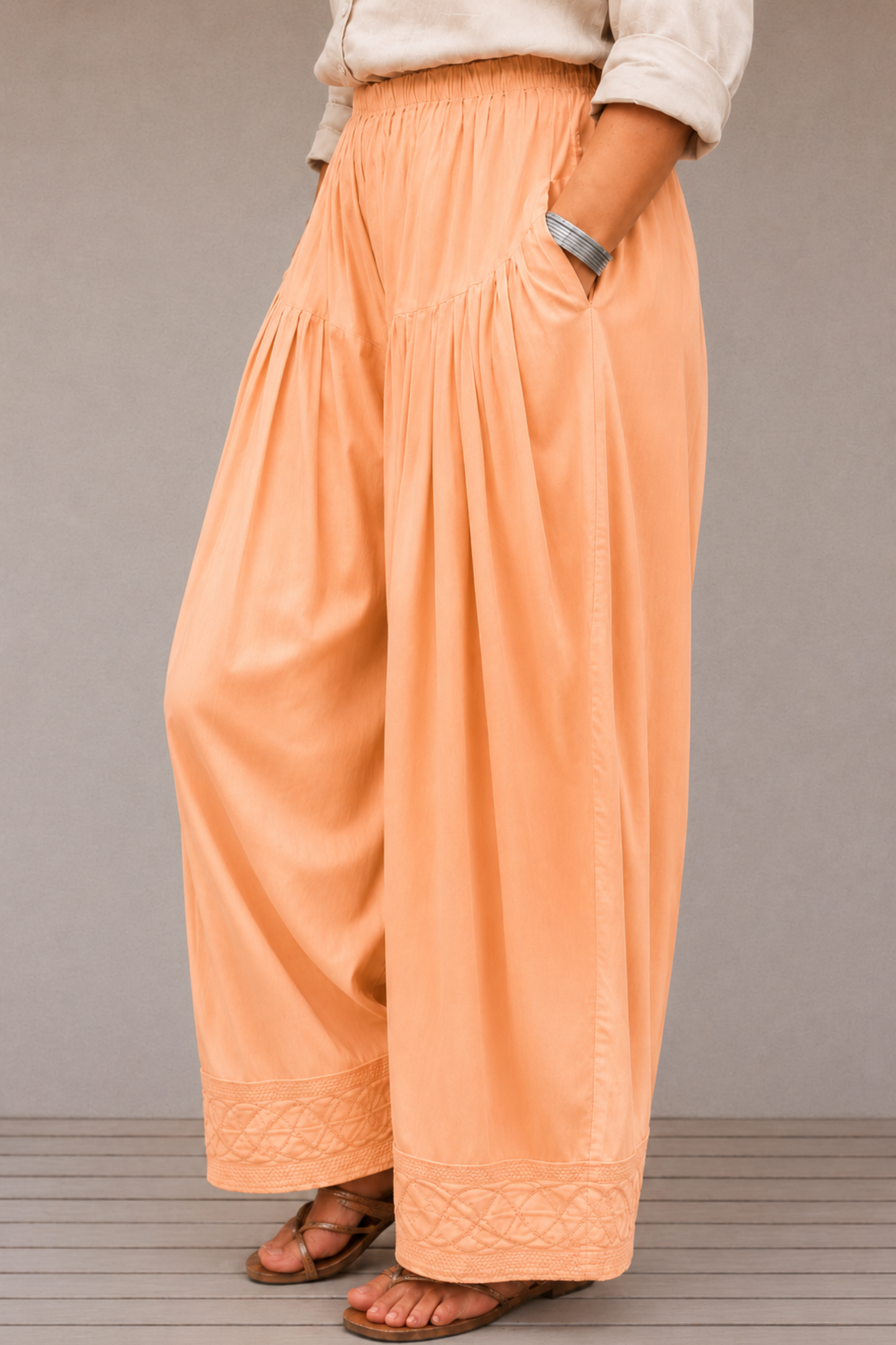 Apricot Rayon Farshi Salwar