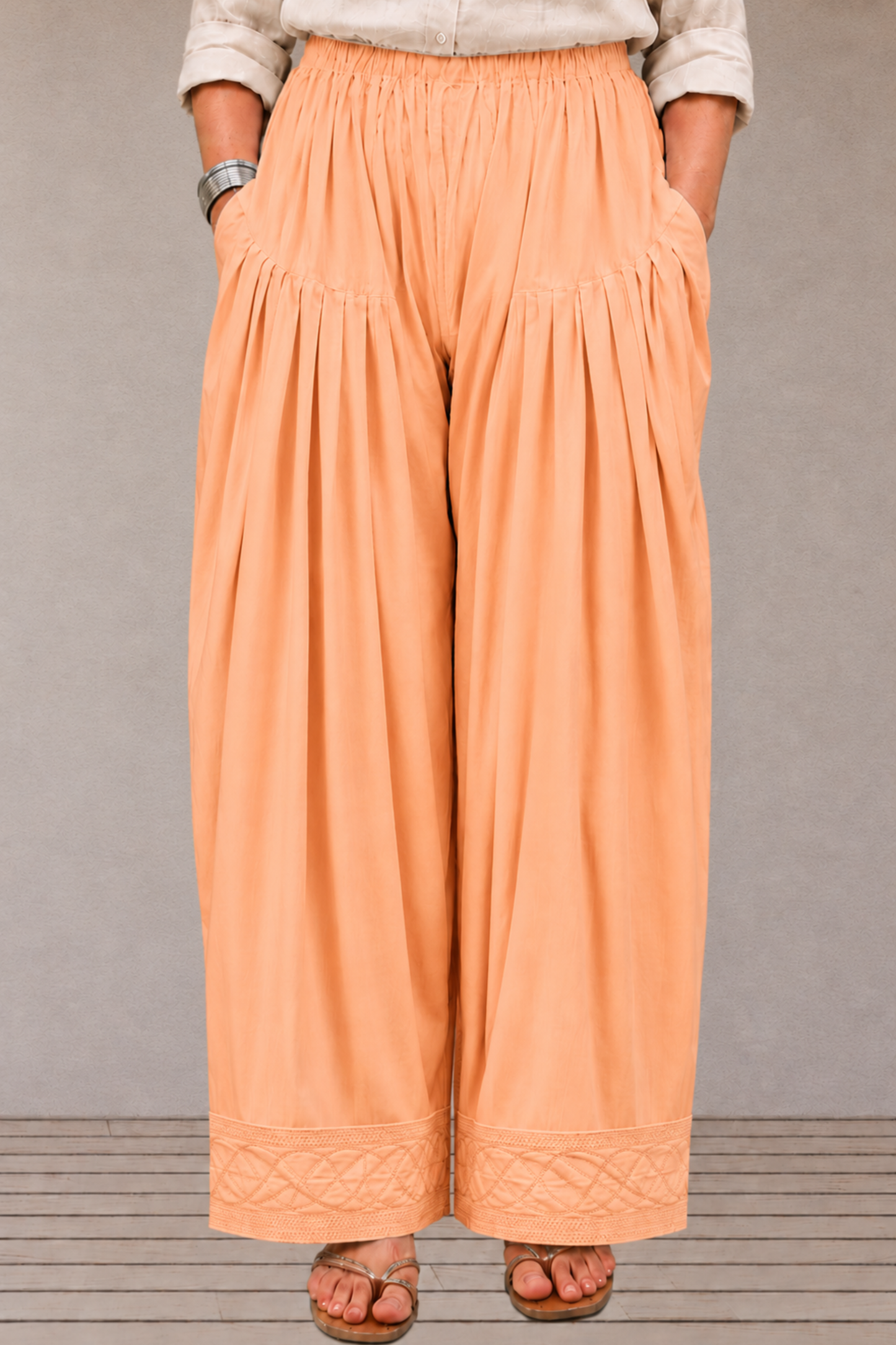 Apricot Rayon Farshi Salwar
