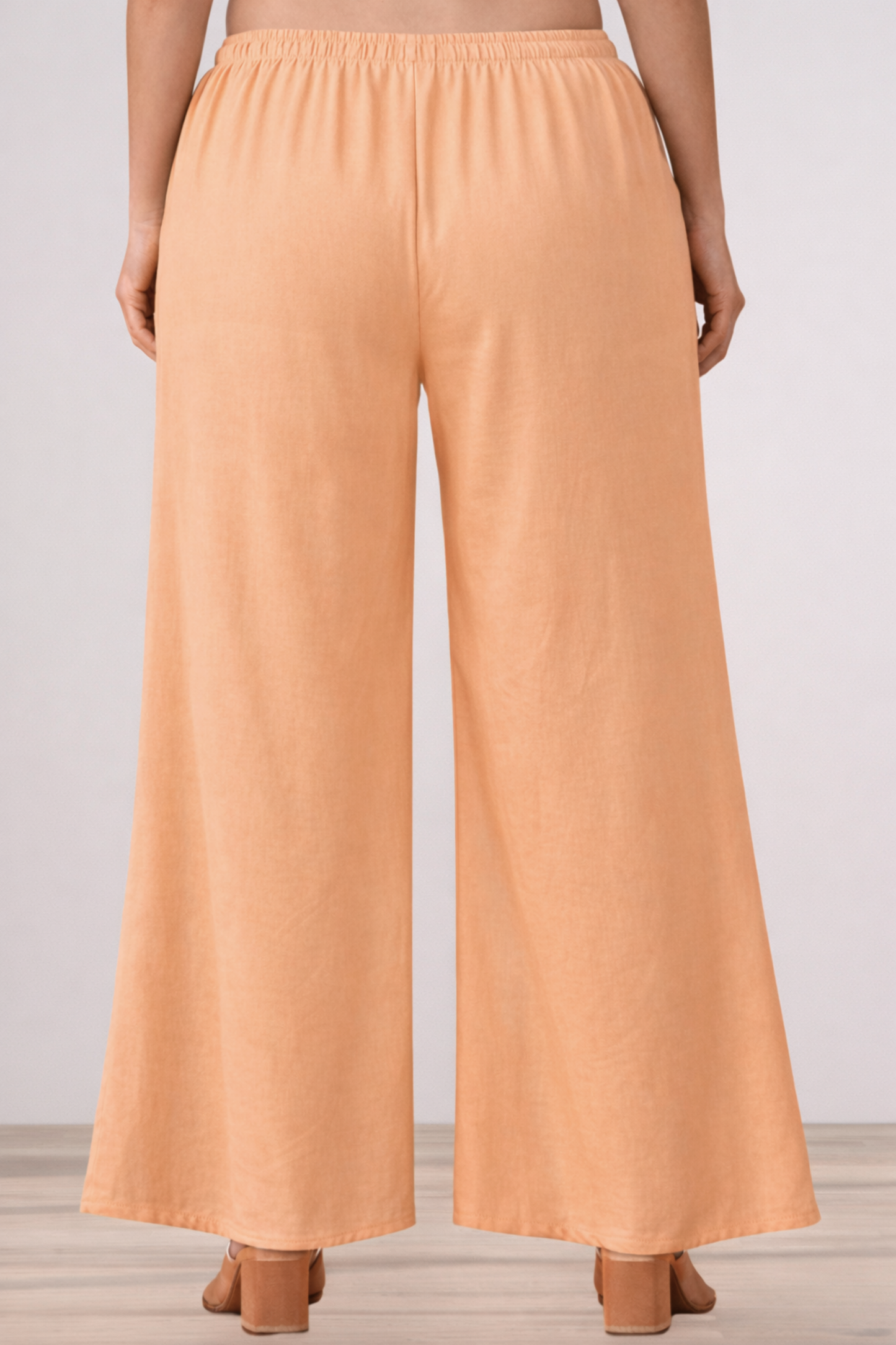 Apricot Rayon Loose Palazzo