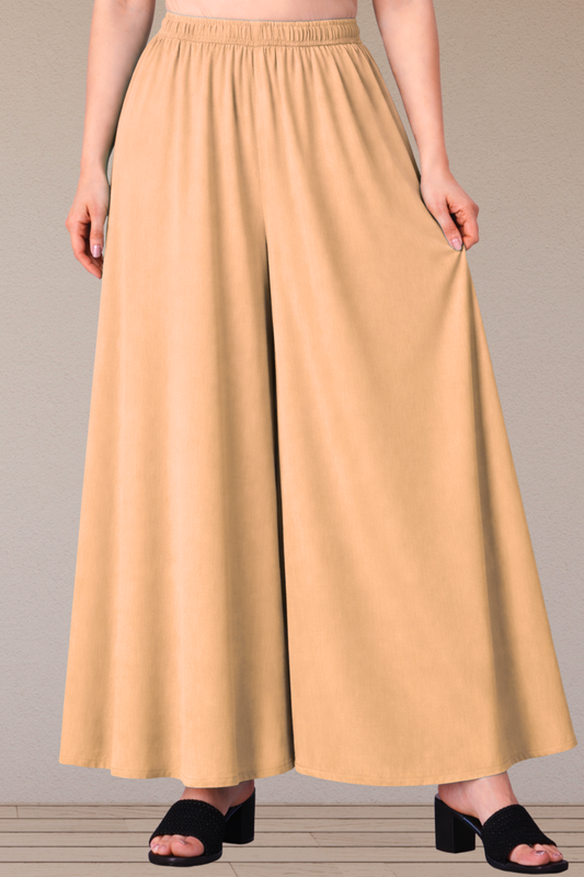 Apricot Rayon Skirt Palazzo